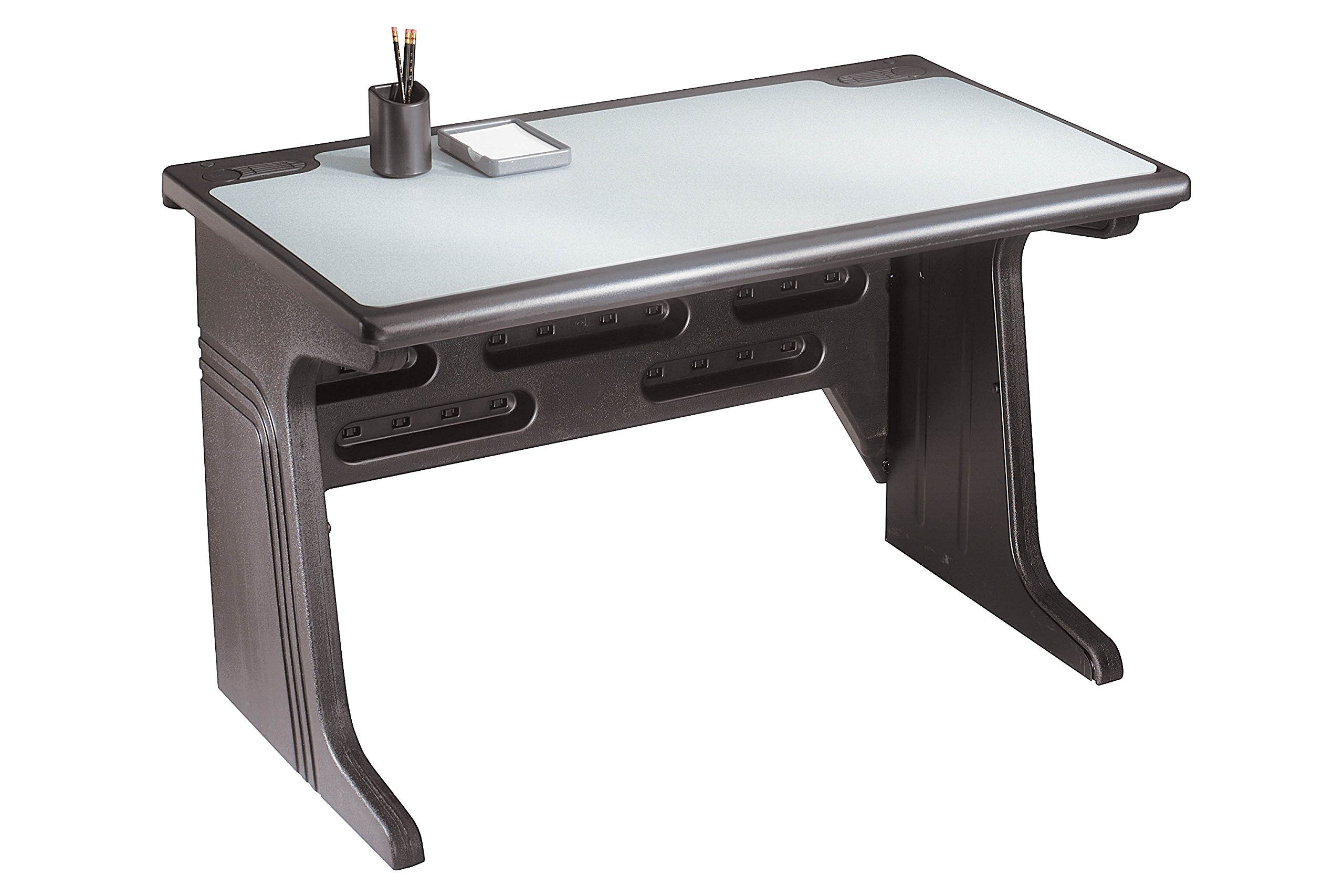 Iceberg ICE92301 Aspira Modular Desk, High-Density Plastic, 48" Width by 30" Height by 28" Depth, Black