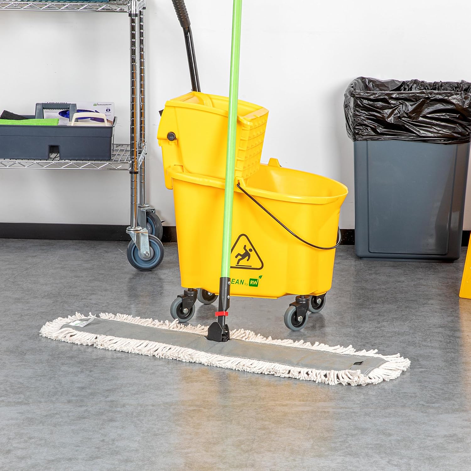Restaurantware-MOP HEAD ONLY: Clean Tek Professional 35.83 x 5 Inch Dry Mop Head, 1 For Dusting - Frame And Handle Sold Separately, Disposable, Cotton, For Home And Office