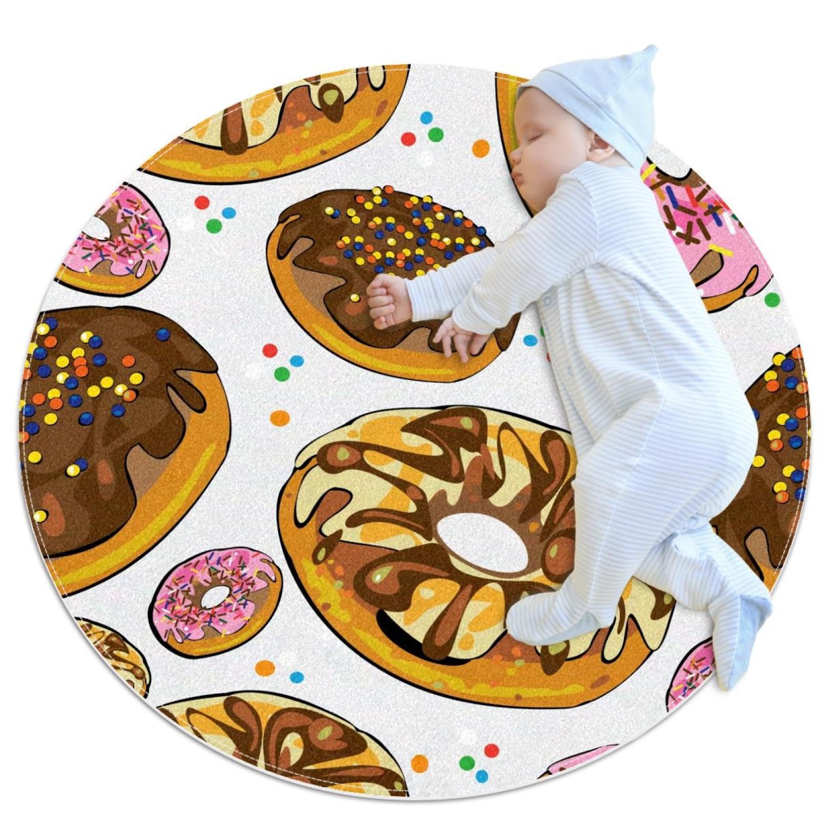 Tapis de salle de bain camomille et beignets pour chambre d'enfant et salon