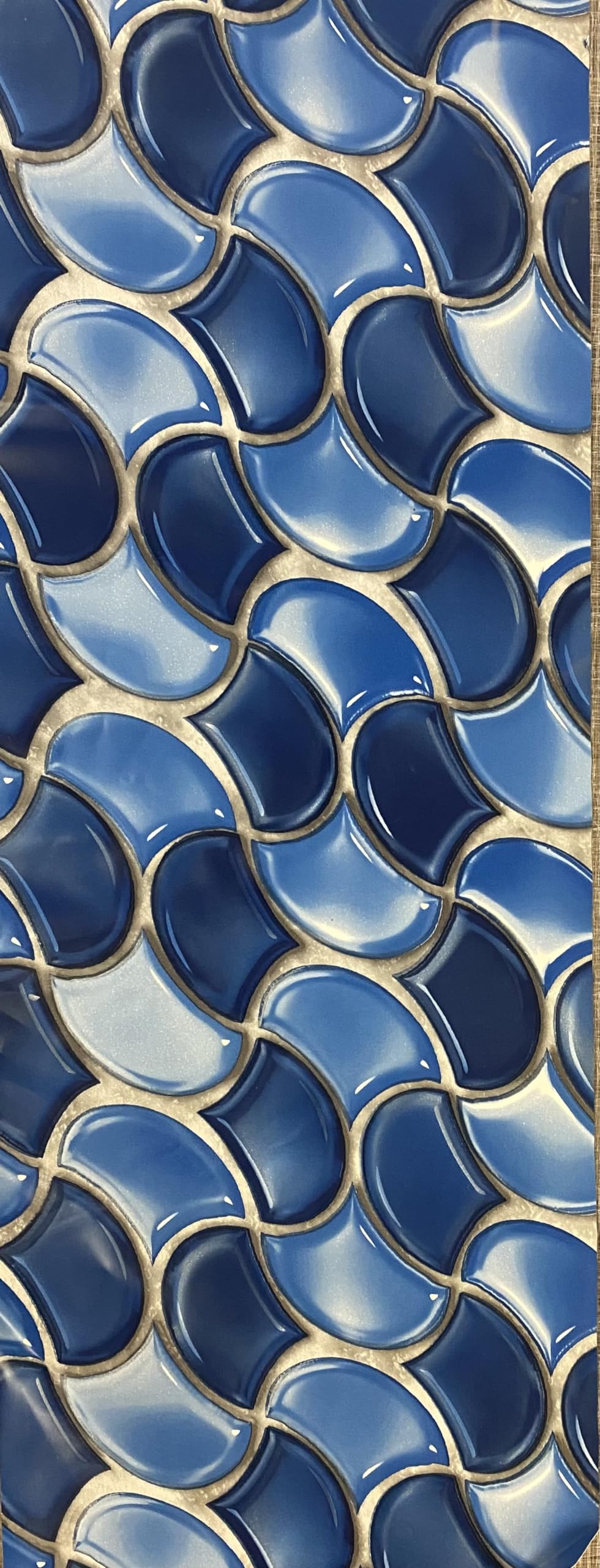 Tiki Island Pool Express Vinyl Liner Repair Patch 2 ft x 8" Poseidon Wave Design for Swimming Pool Liner Inground/Above Ground