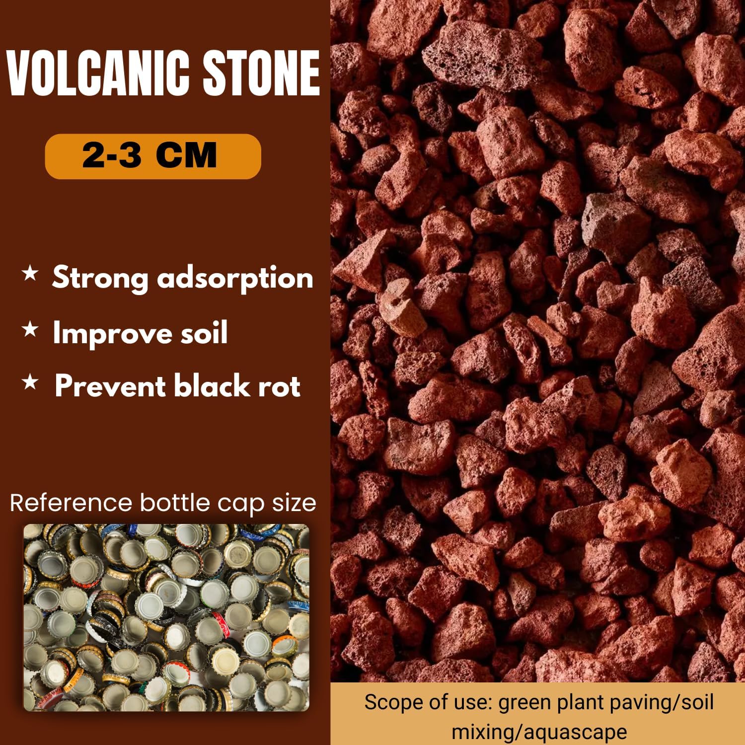 Red Lava Stone for Aquariums & Home Decor -3