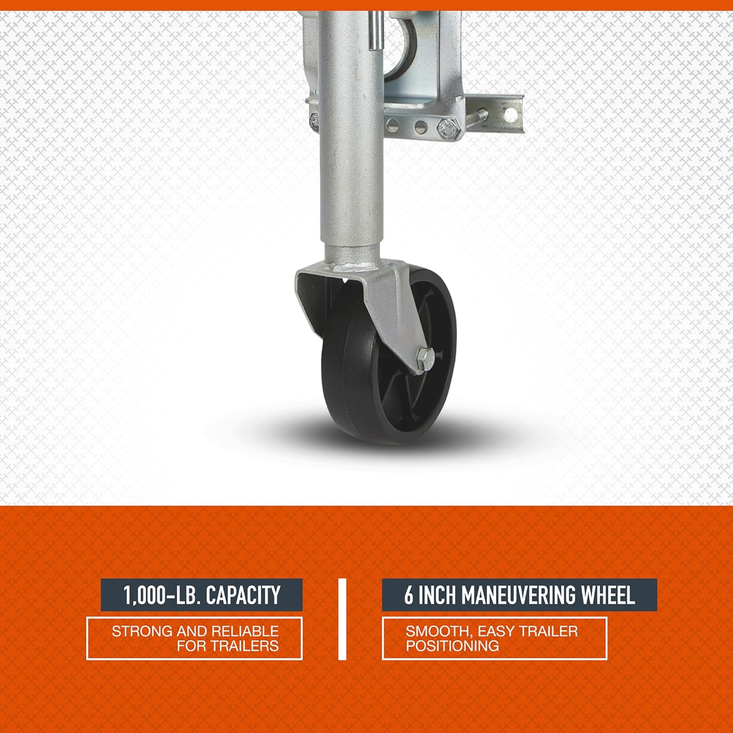 Ironton Bolt-On Sidewind Marine Swivel Jack - 1000-Lb. Capacity