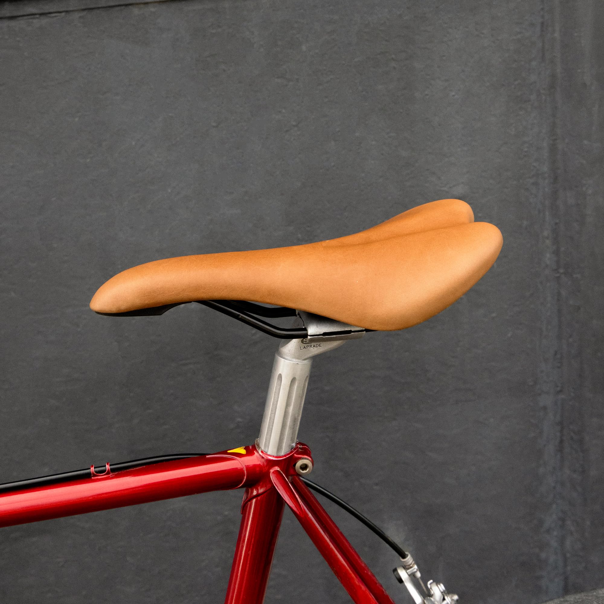 Gusti Fahrradsattel Leder - Geraint T. Fahrradsattel Ledersattel weich Sattel Fahrrad Rennrad Echtes Leder (Haselnuss 2)