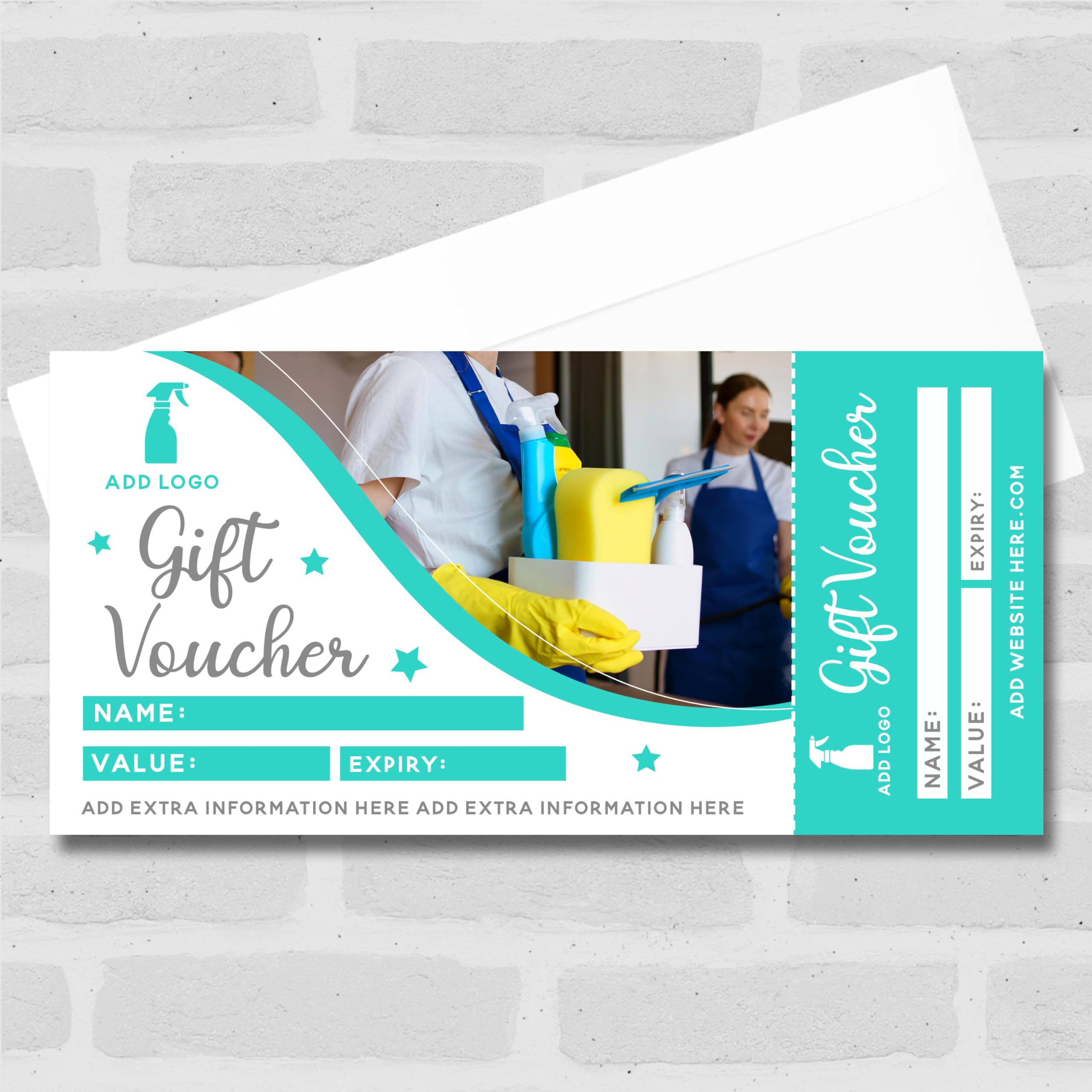 The Card Zoo Cleaning Cleaner Any Details Perforated Business Gift Voucher