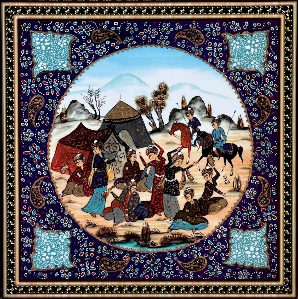 20"-inch Luxury Backgammon Set for Adults Persian Khatam Handmade Game Set and Checkers/Gift idea for Dad, Birthday, Xmas