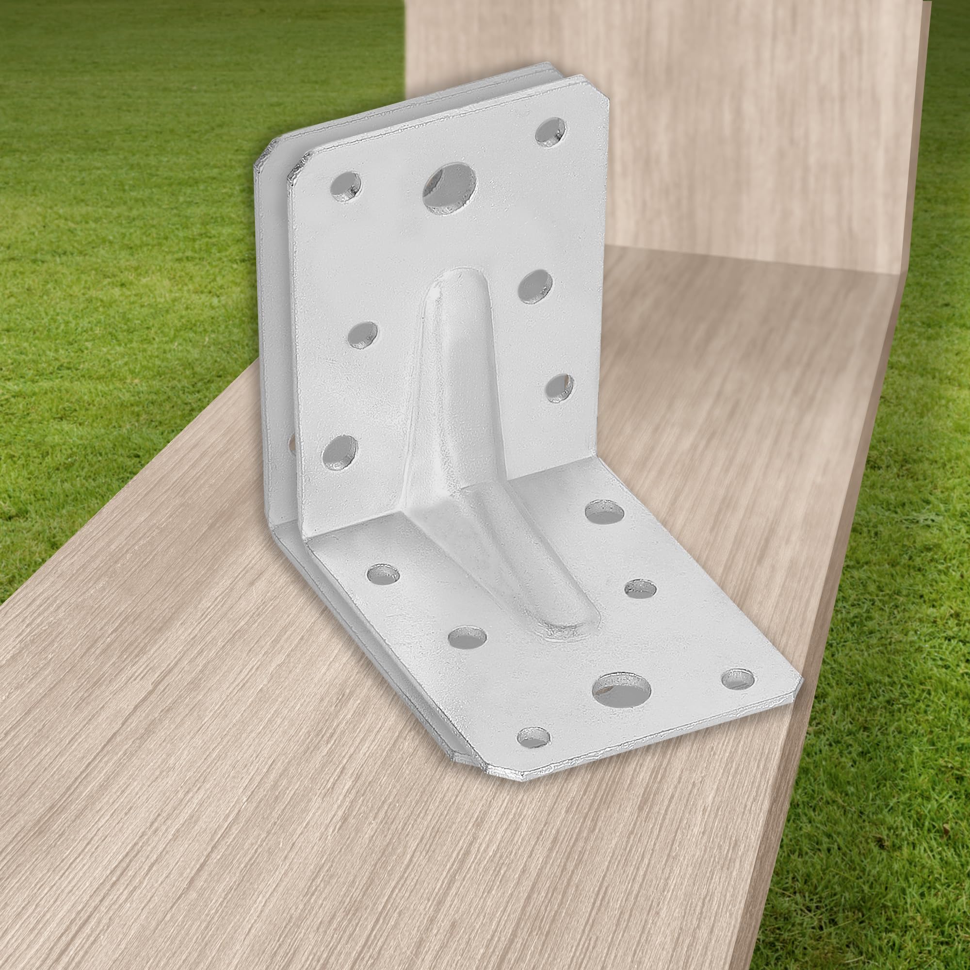 KOTARBAU® 25 szt. Kątownik Ciesielski - Łącznik Budowlany - 75 X 75 X 55 MM - Stal ocynkowana - Z Przetłoczeniem
