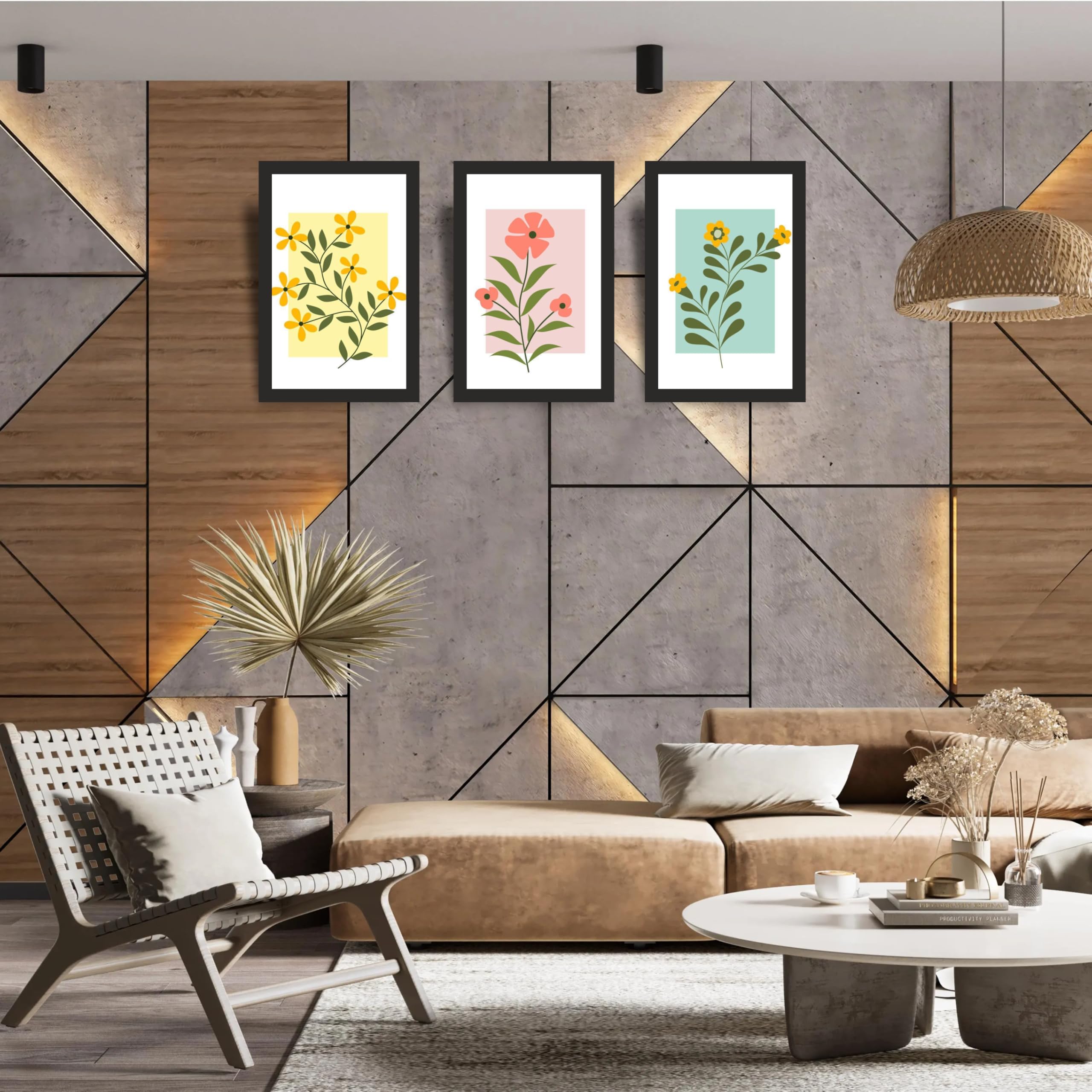 Floral Illustration Wall Art Set of 3