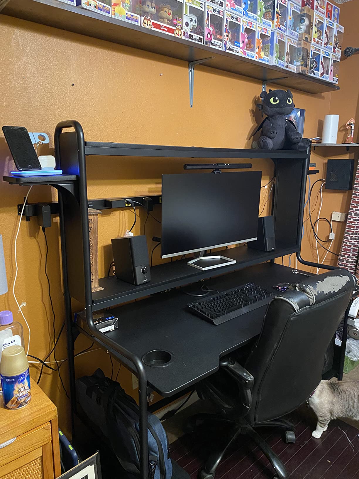 33/mo Finance TIYASE Gaming Desk with Monitor Stand, 55 Inch Gaming