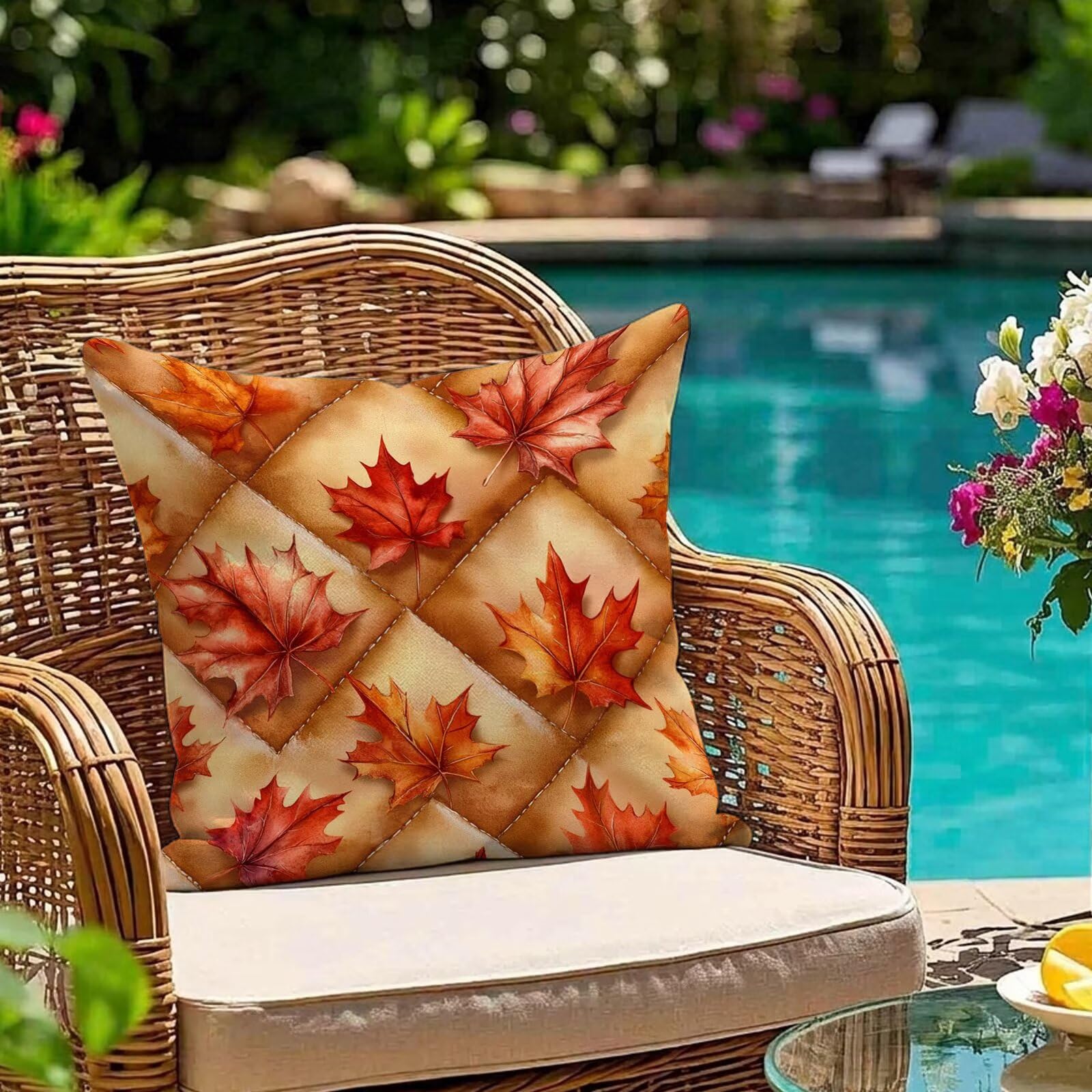 Coussin extérieur imperméable 80x80 lavable contre l'humidité du jardin
