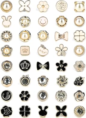 40 Style Cute Enamel Lapel Pin Set,Mini Brooch Pin Badges Cover Up Buttons for Women Shirts,Dresses,Cardigan Collar Safety Pins,Junk Charms Accessories Supplies DIY Crafts