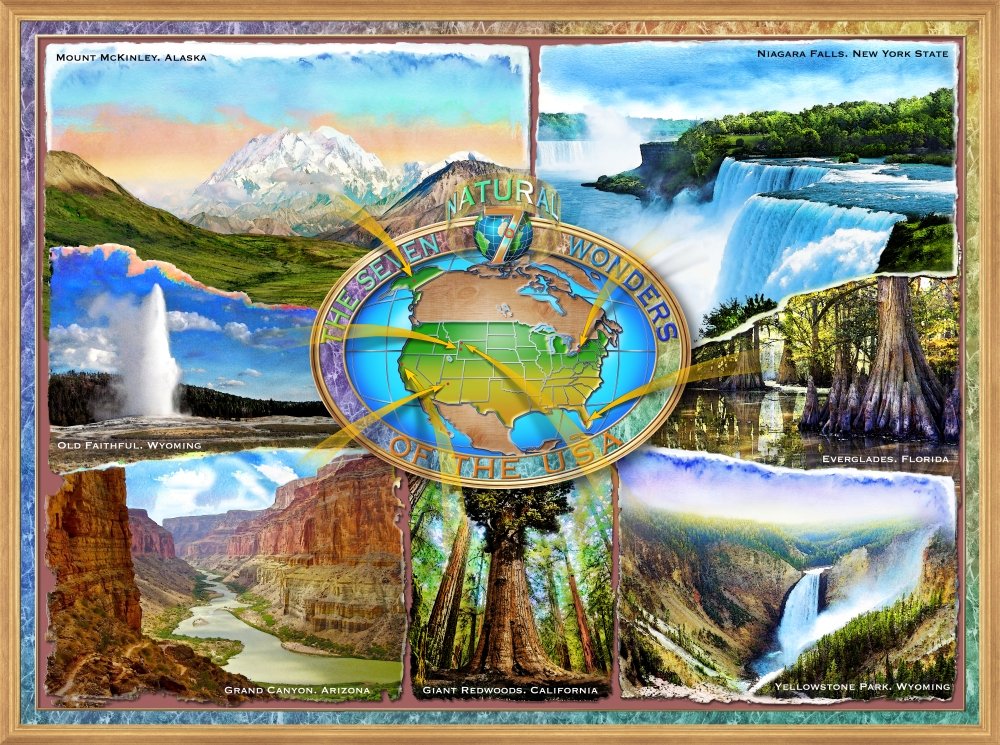 Amazon.com: Posterazzi Seven Natural Wonders of the USA (Variant 1