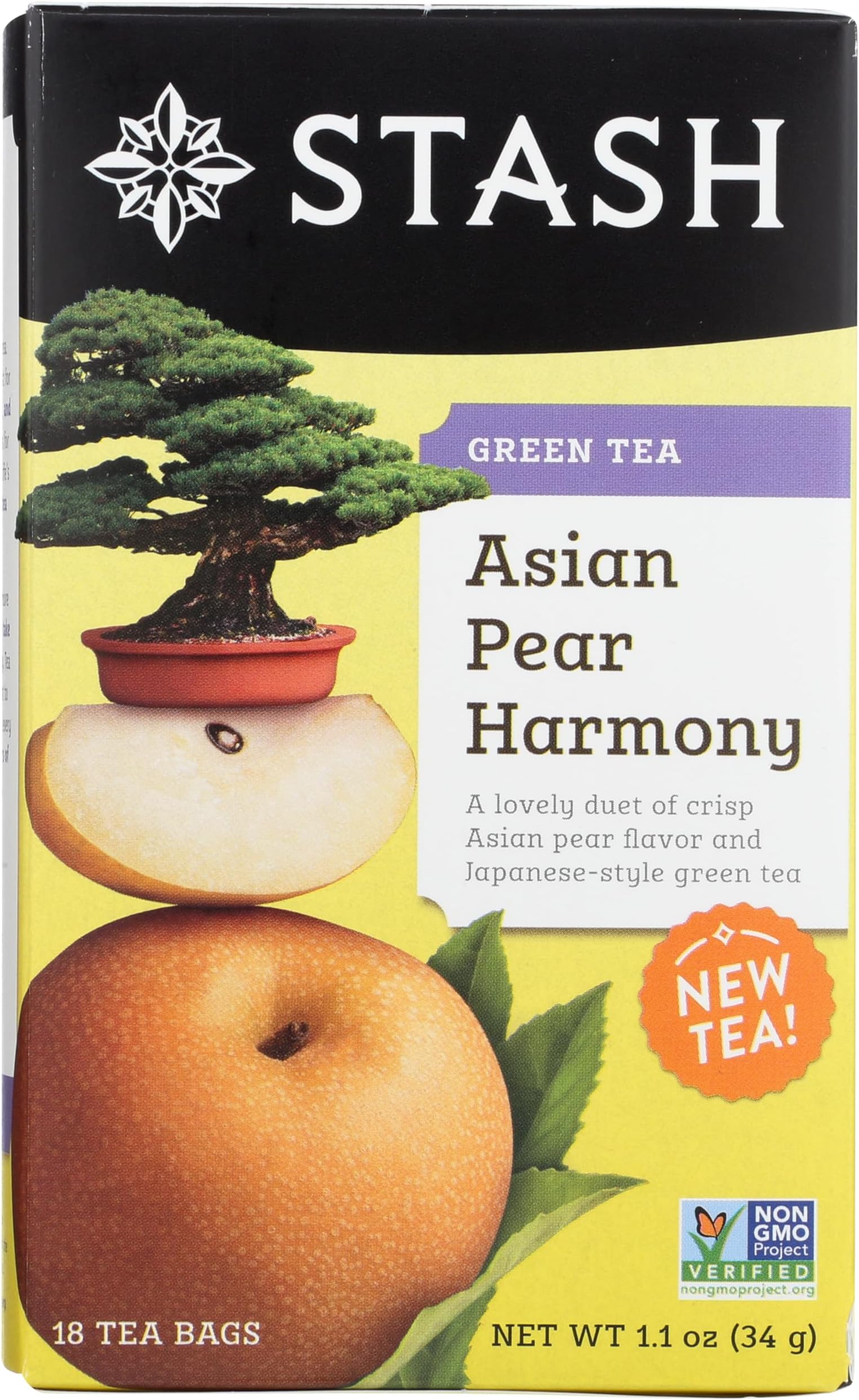 Asian Pear Harmony GreenTea Stash Tea 18 Bag