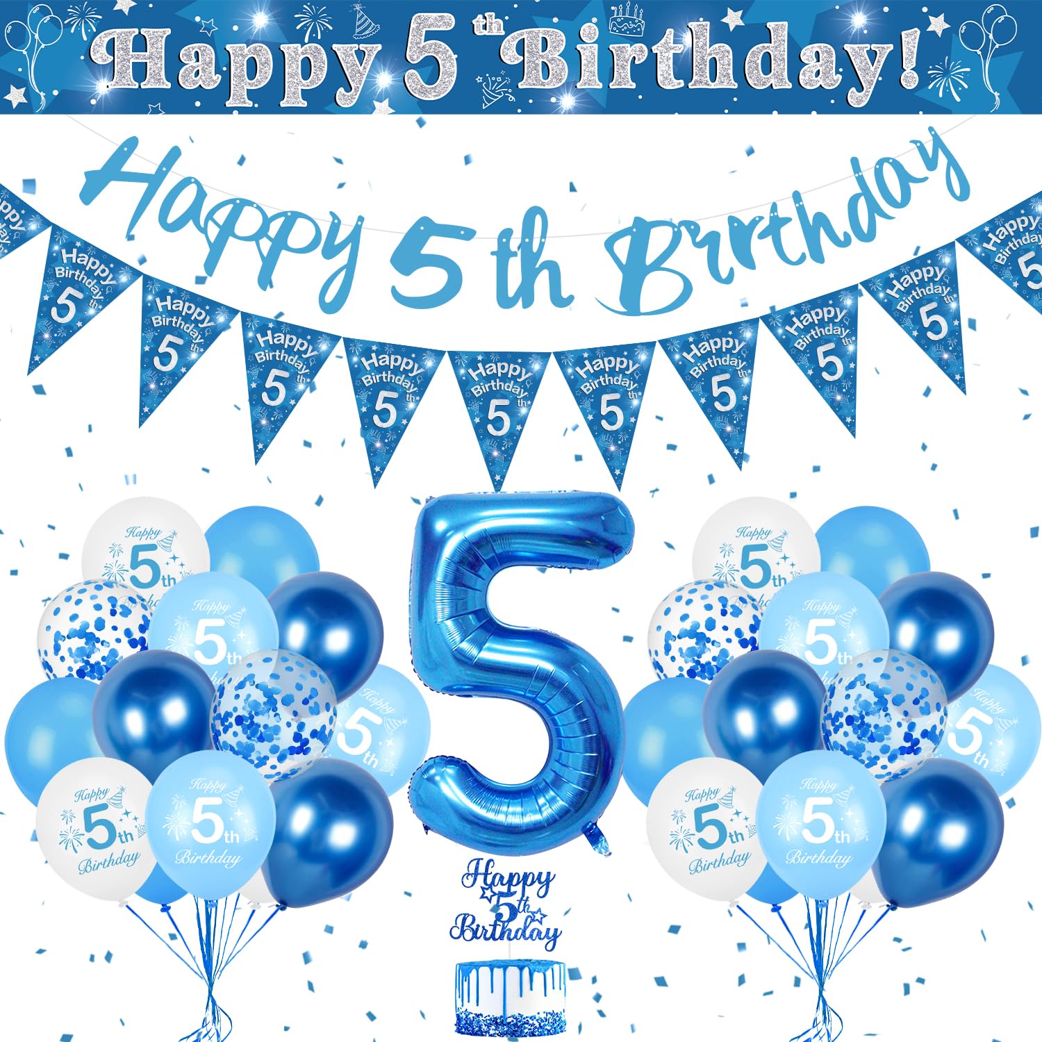 14 decorazioni per 5° compleanno, tra cui fascia e corona