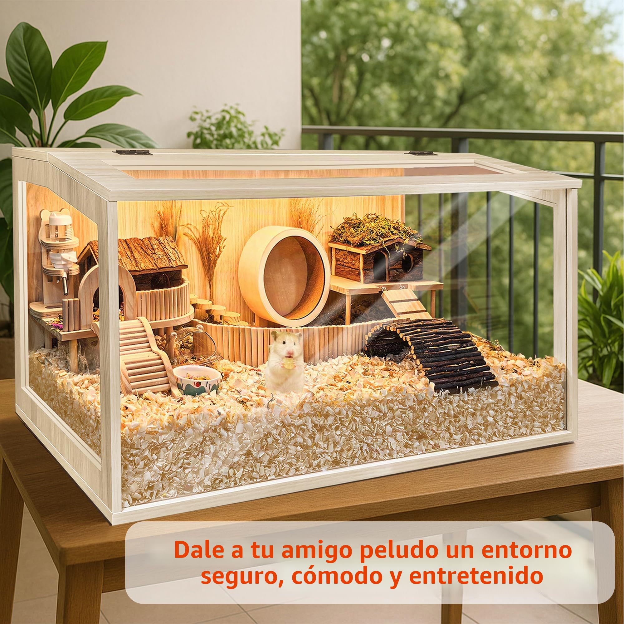 Prolee Jaula para hámster Extragrande para Ratones y Ratas con Parte Superior Que se Puede Abrir con láminas acrílicas sólidas (24 Pulgadas)