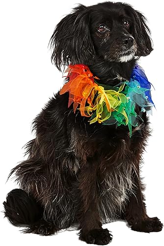 Rubies Costume Company Fancy Rainbow Pet Collar, Varios colores
