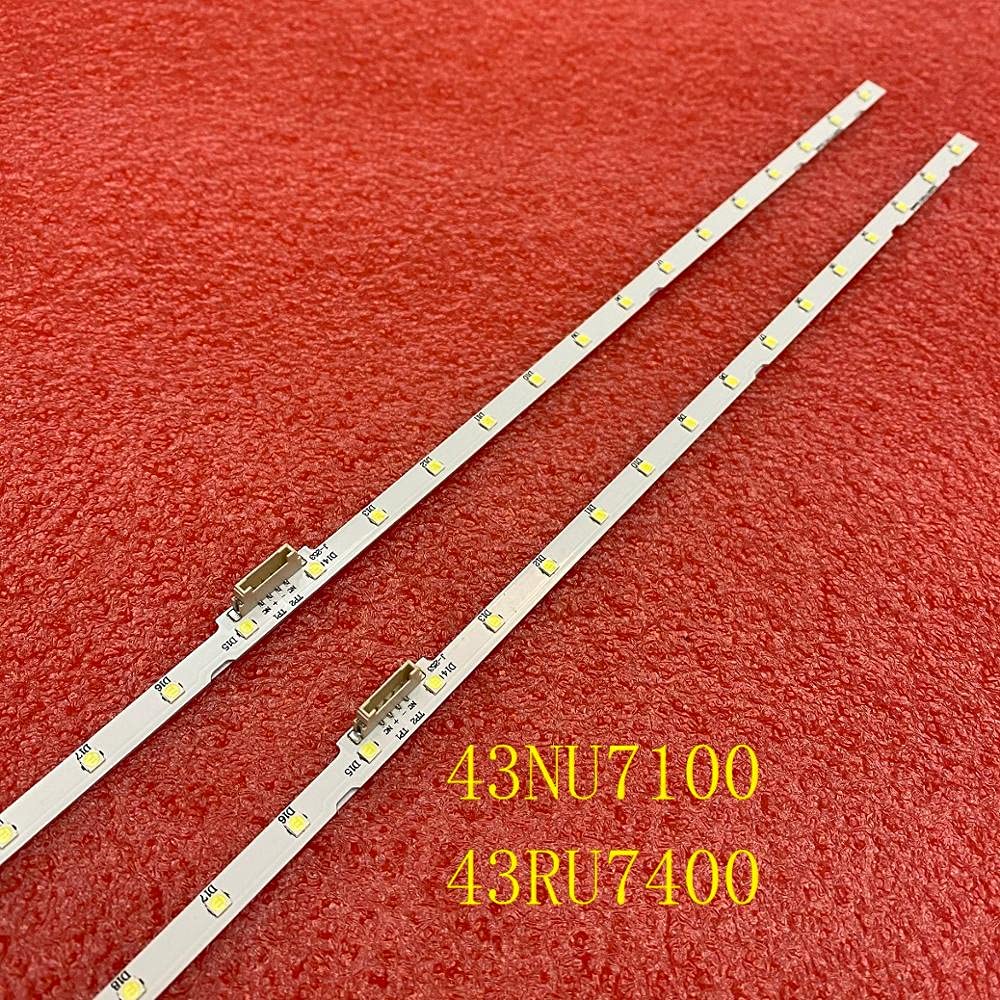 Striscia LED (2) Adatta for Samsung UE43NU7190U UE43RU7179U UE43NU7092 UE43NU7090 UE43NU7170 UE43RU7100 UE43NU7120U UE43RU7120 UE43NU7199U(4pcs for 2 TV)
