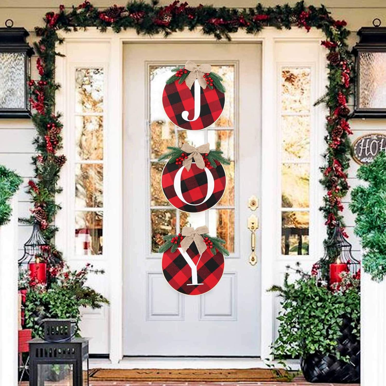 Doors with christmas wreaths Builders Villa