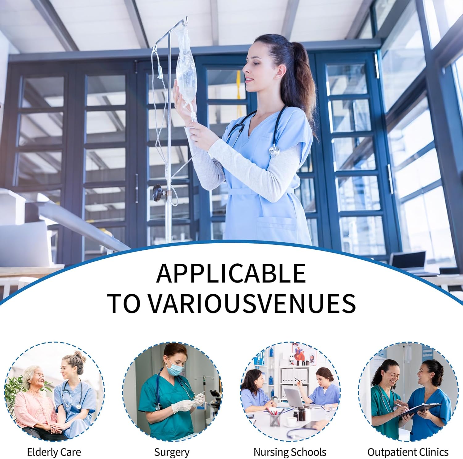 Scrub Tops for Women - V-Neck with 2 Pockets, Soft 4-Way Stretch, Anti-Wrinkle & Easy Care for Medical Uniforms - Image 6