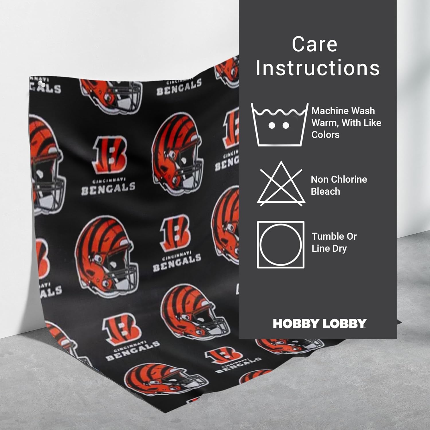 Hobby Lobby Cincinnati Bengals (2 Yard) - Printed Sewing Lightweight Precut Fabric for Clothes, Homeware & Accessories
