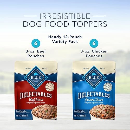 Miniatura 4 de Blue Buffalo Blue Delectables - Paquete variado de comida húmeda para perros con cena de pollo y carne de res natural sin granos