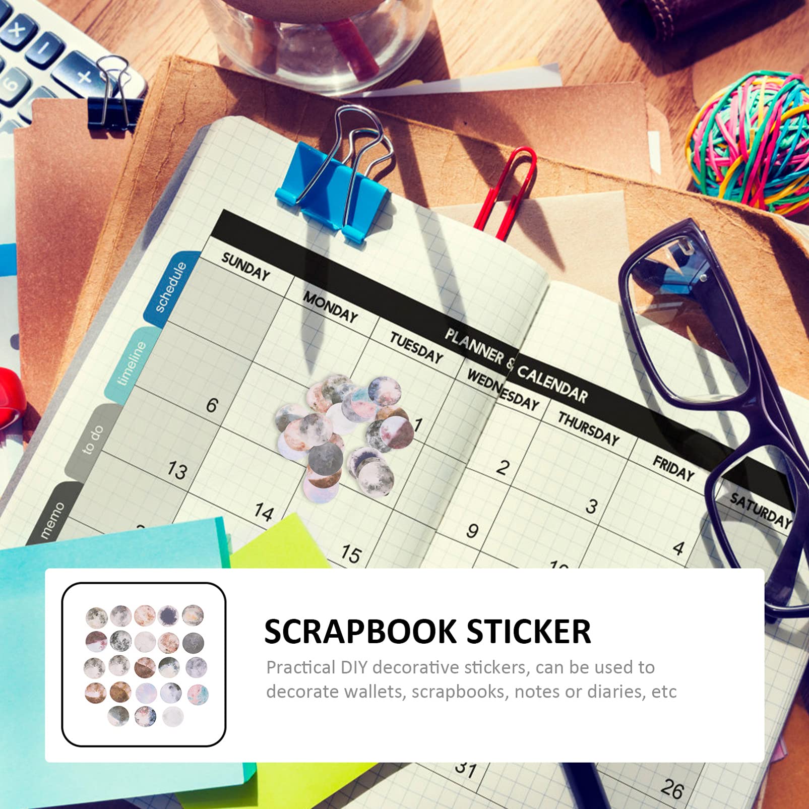 jojofuny 3 Set Adesivi Decorativi Per Diy Per Scrapbook E Facili Applicare E Sicuri Per Amanti Del Scatole*3