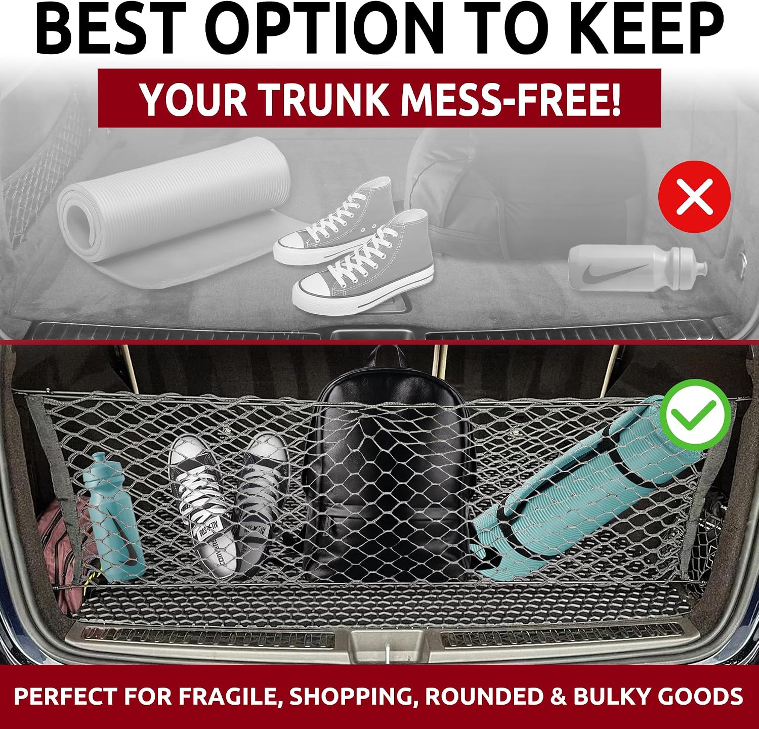 Envelope Trunk Cargo Net for Mercedes-Benz GLE350 GLE350d GLE400 GLE63 AMG 2016 2017 2018 2019 New