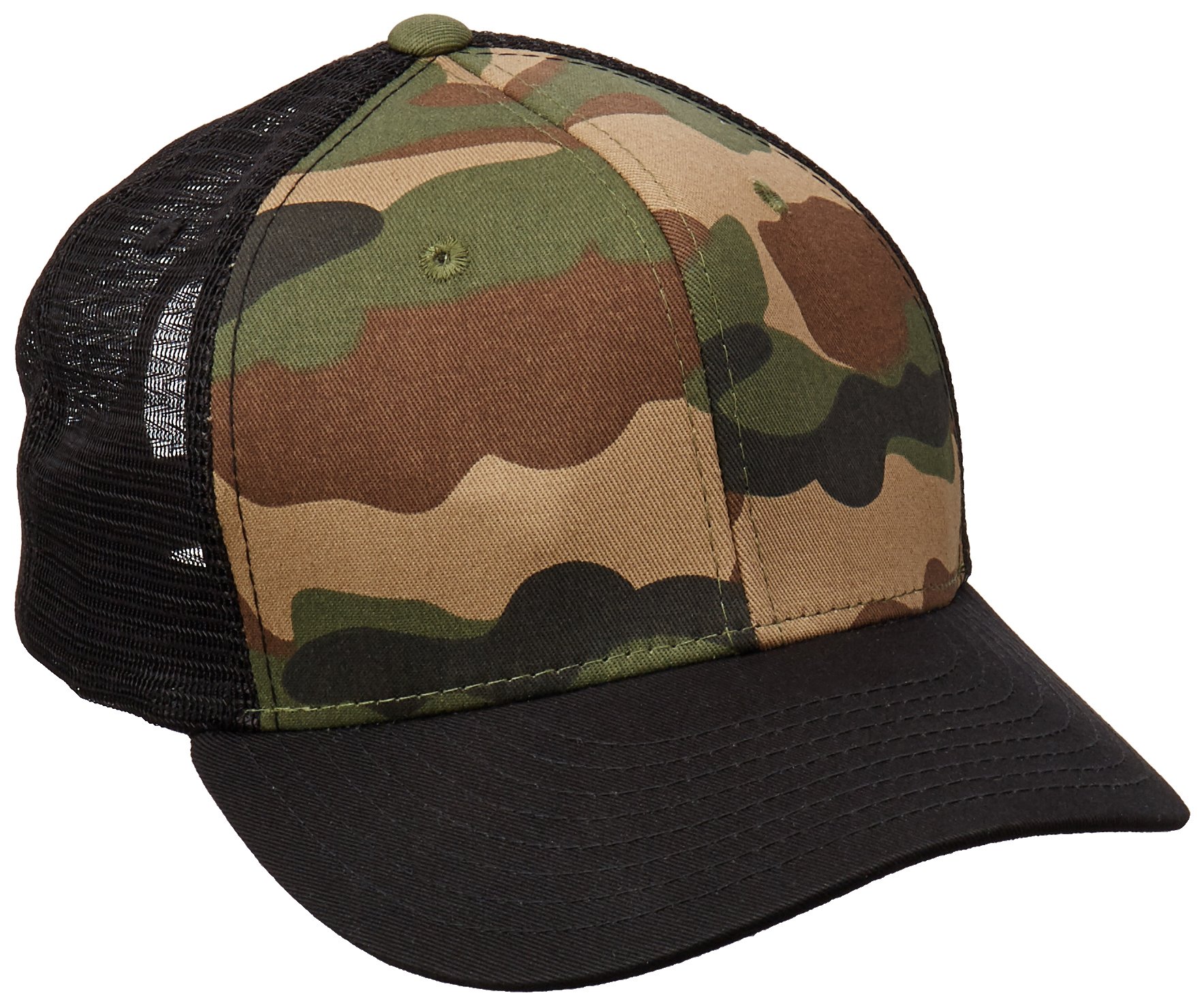 Decky - Cotton Curve Bill Trucker, Cotton Curve Bill Trucker - Berretto da Baseball, Colore: Nero/Bosco/Nero Uomo