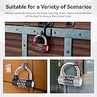Vista 7 de 4 Pcs 5 Letter Combination Lock Safety Padlock Combination Locks Keyless Resettable Metal Lock for School Gym Sports Locker Fence Toolbox Case Hasp