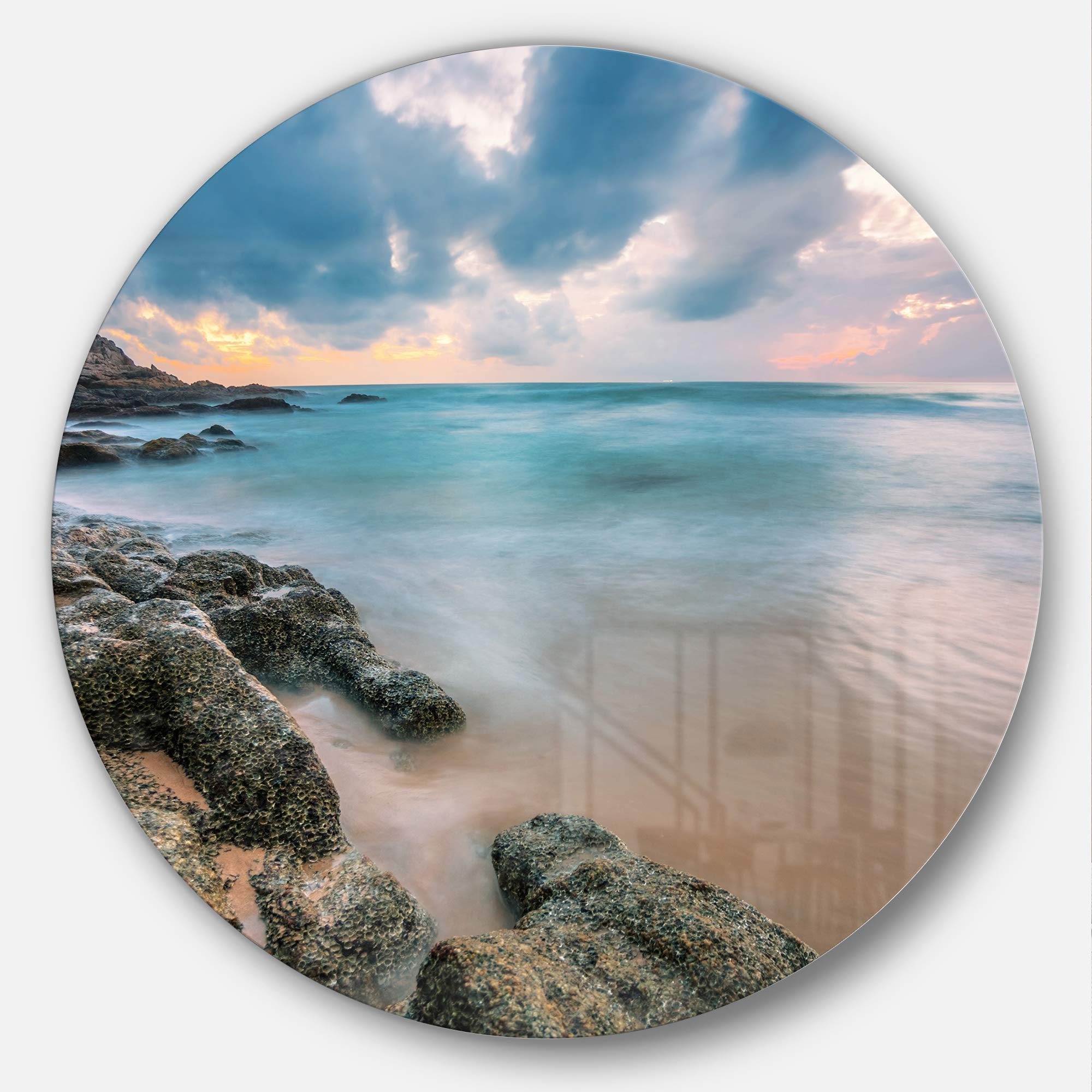 Designart MT10837-C23 MT10837 C23 Gloomy Tropical Sunset Beach