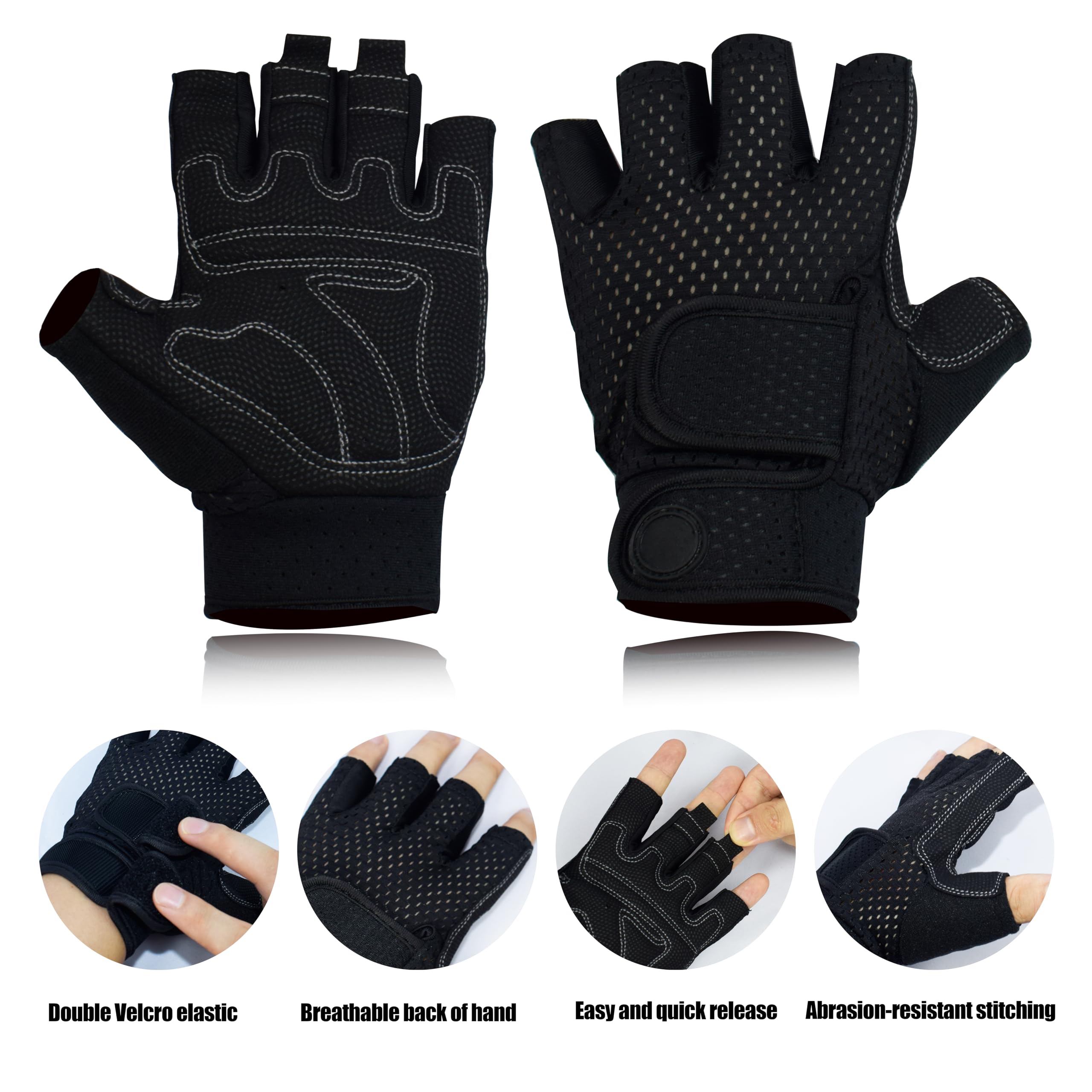 Nesirooh Guanti Palestra da Uomo e Donna, Guanti da Allenamento per Fitness, Sollevamento Pesi, Canottaggio, Ciclismo, Crossfit