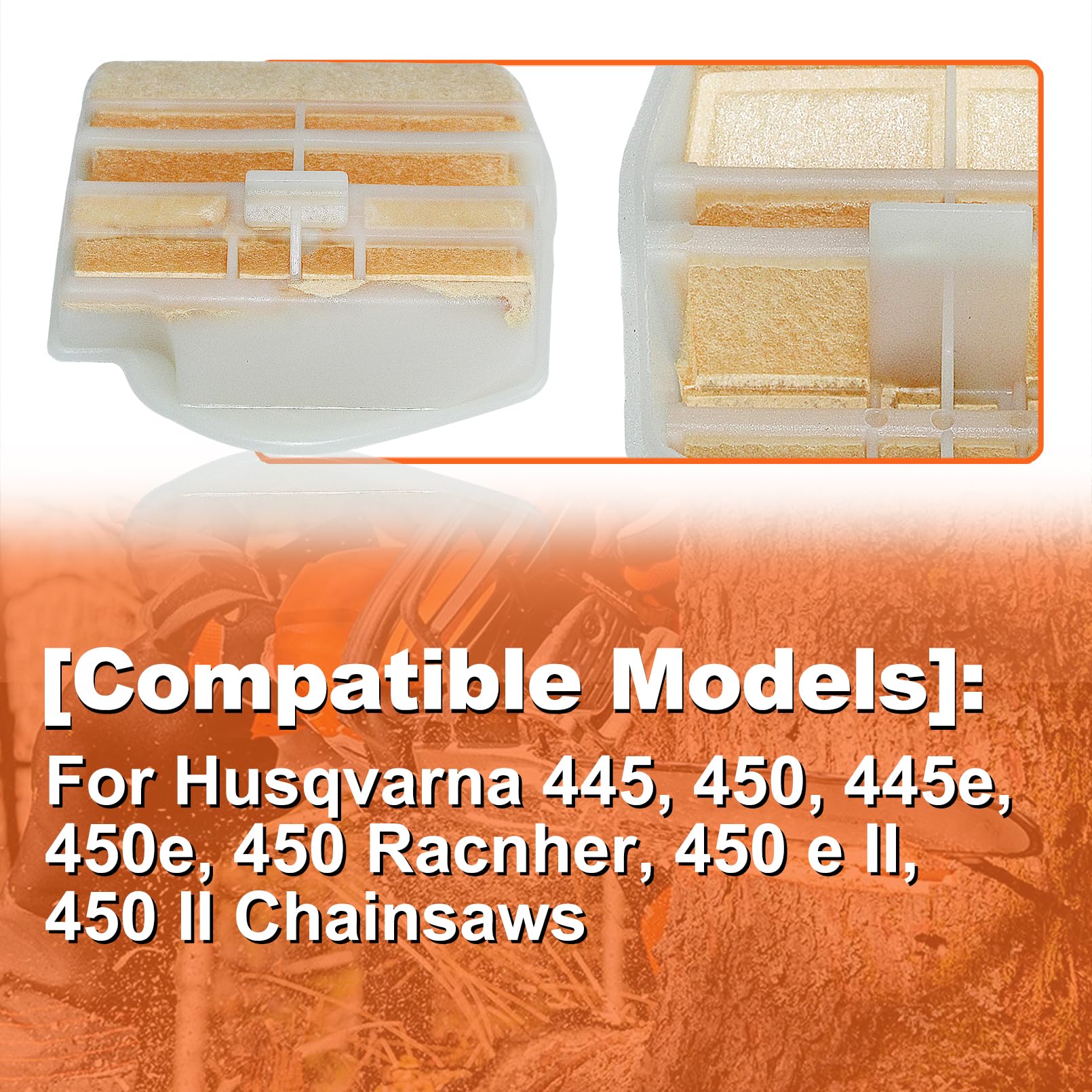 2 Pack Air Filter For Husqvarna 445 450 Rancher 450 E II - Foto 9