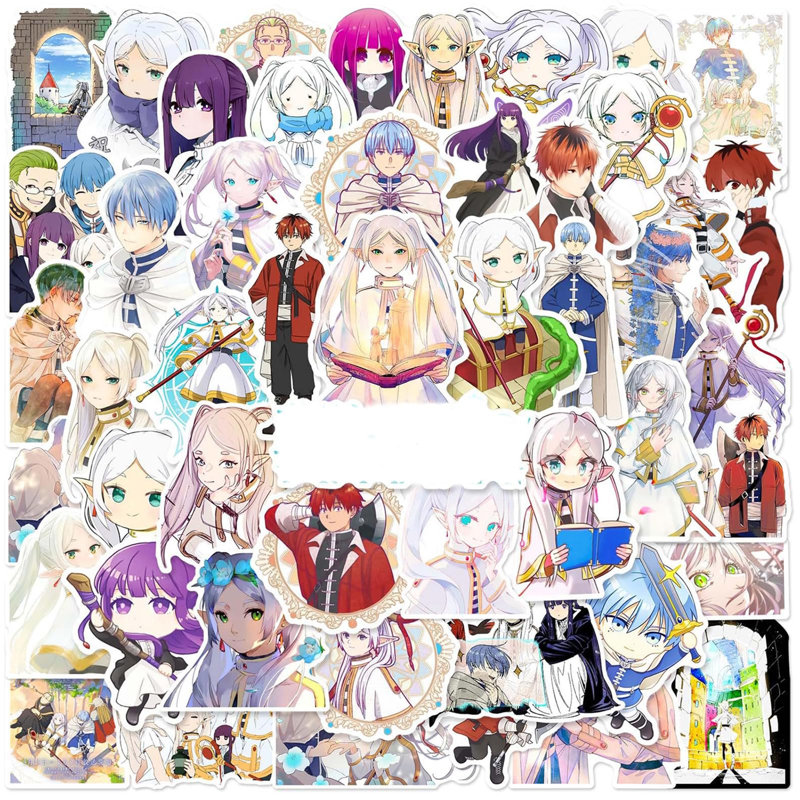 50Pcs Friierrenn Stickers, Anime Stickers, Vinyl Waterproof Stickers