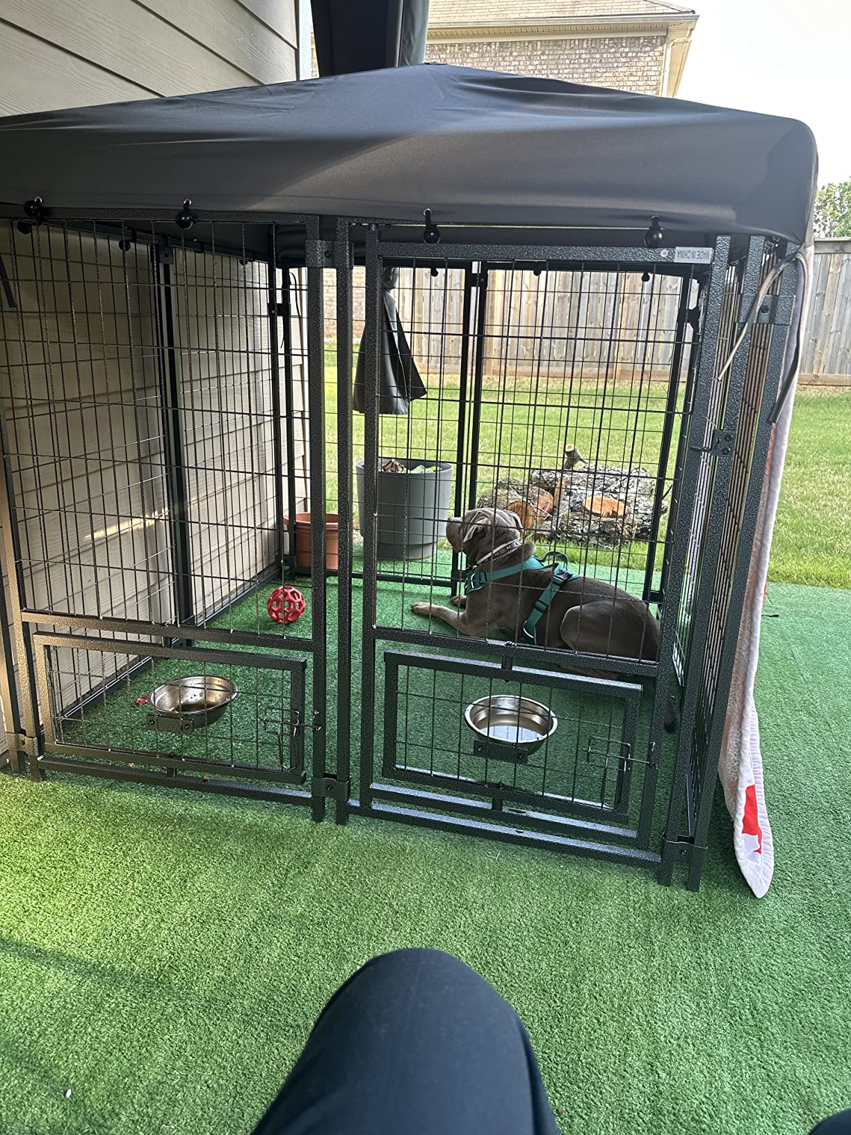 26/mo Finance MUPATER 8x4 FT Dog Kennel Outdoor with Roof and