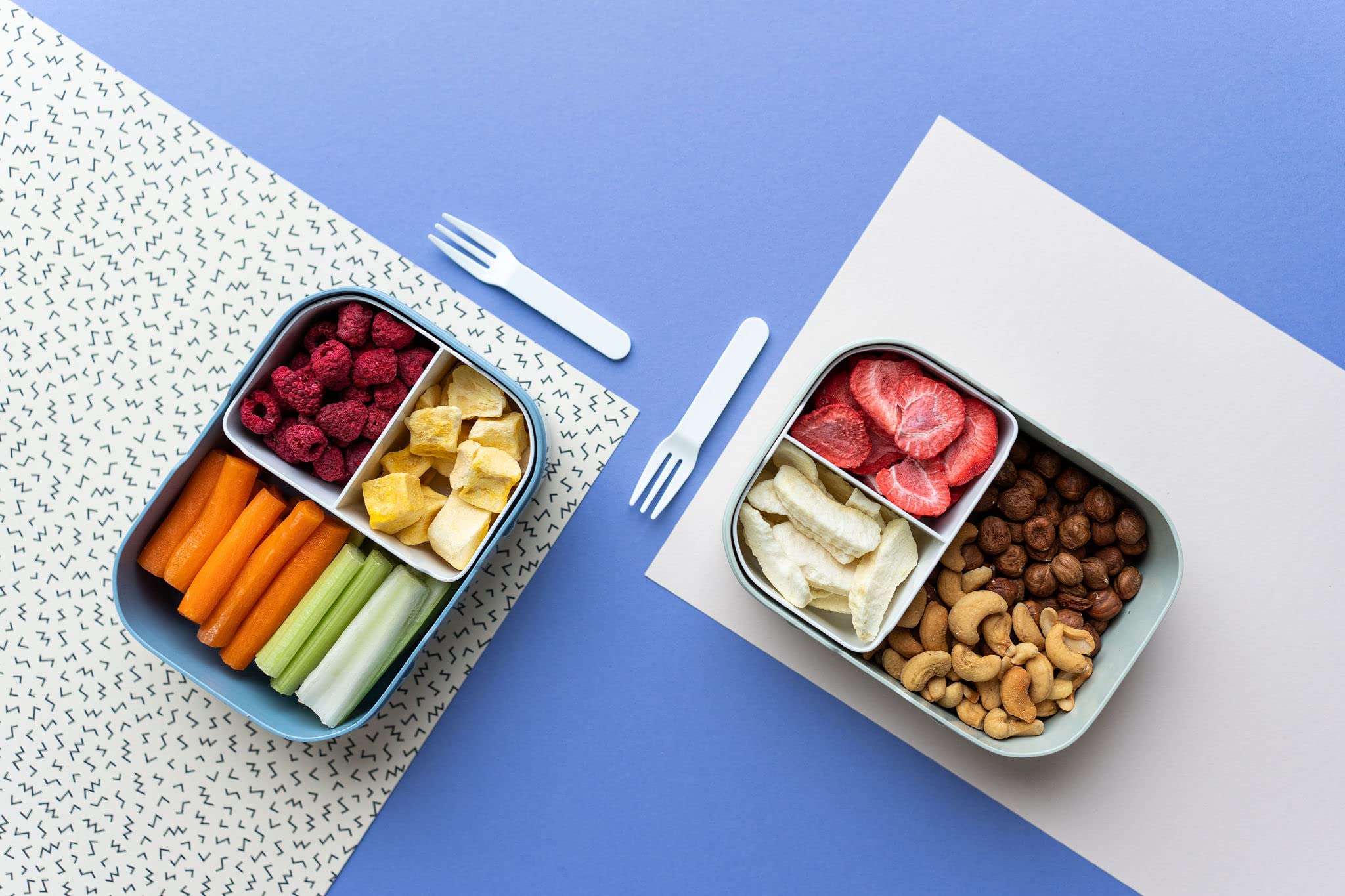Miscela di frutta croccante liofilizzata, 12 confezioni da snack (9 x 11 g, 2 x 13 g, 1 x 20 g), fragole, lamponi, mele, anananas, mango, banane, mirtilli, spuntino senza zuccheri aggiunti