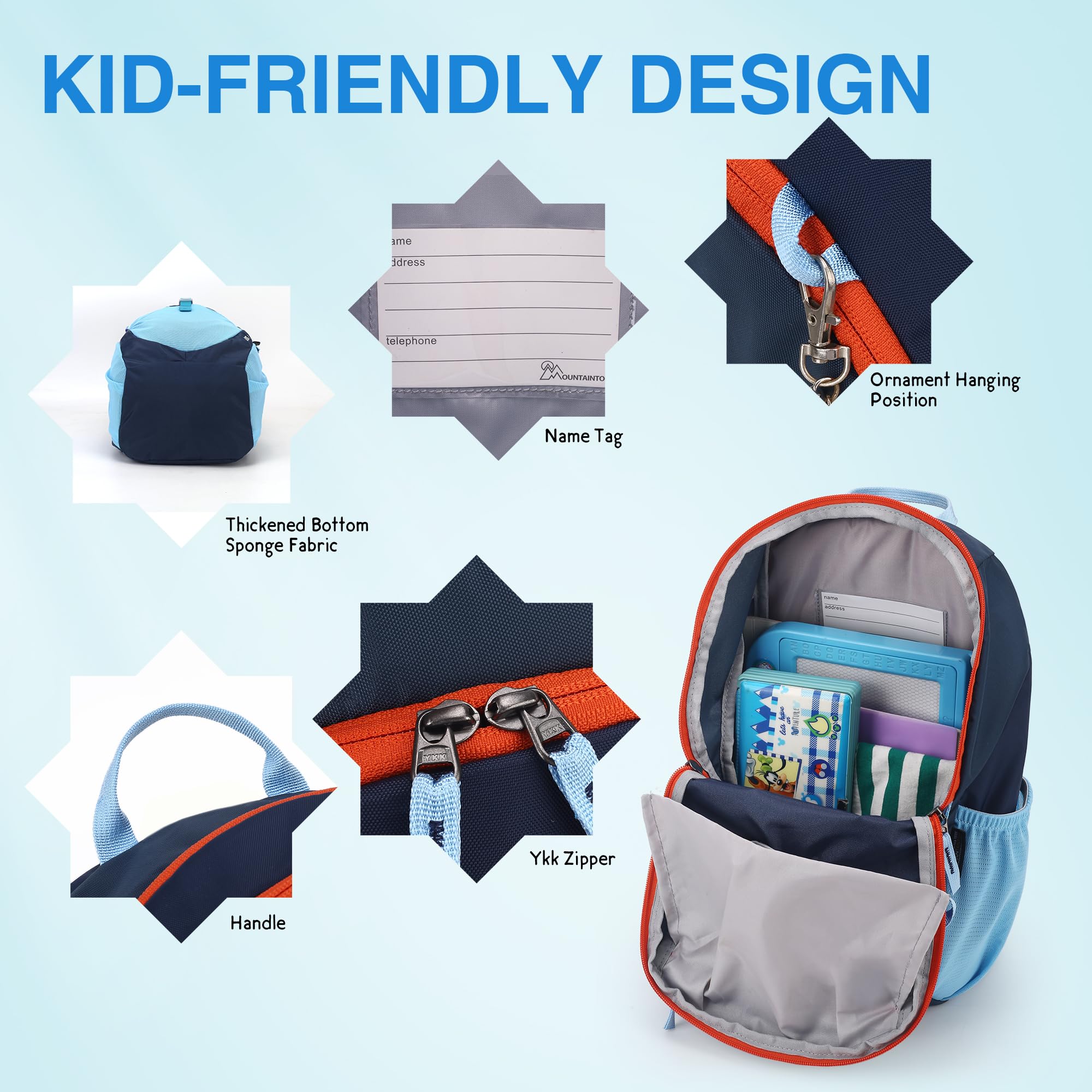 Mountaintop 8L/12L Cartable Fille Garcon Primaire Sac à Dos Enfant