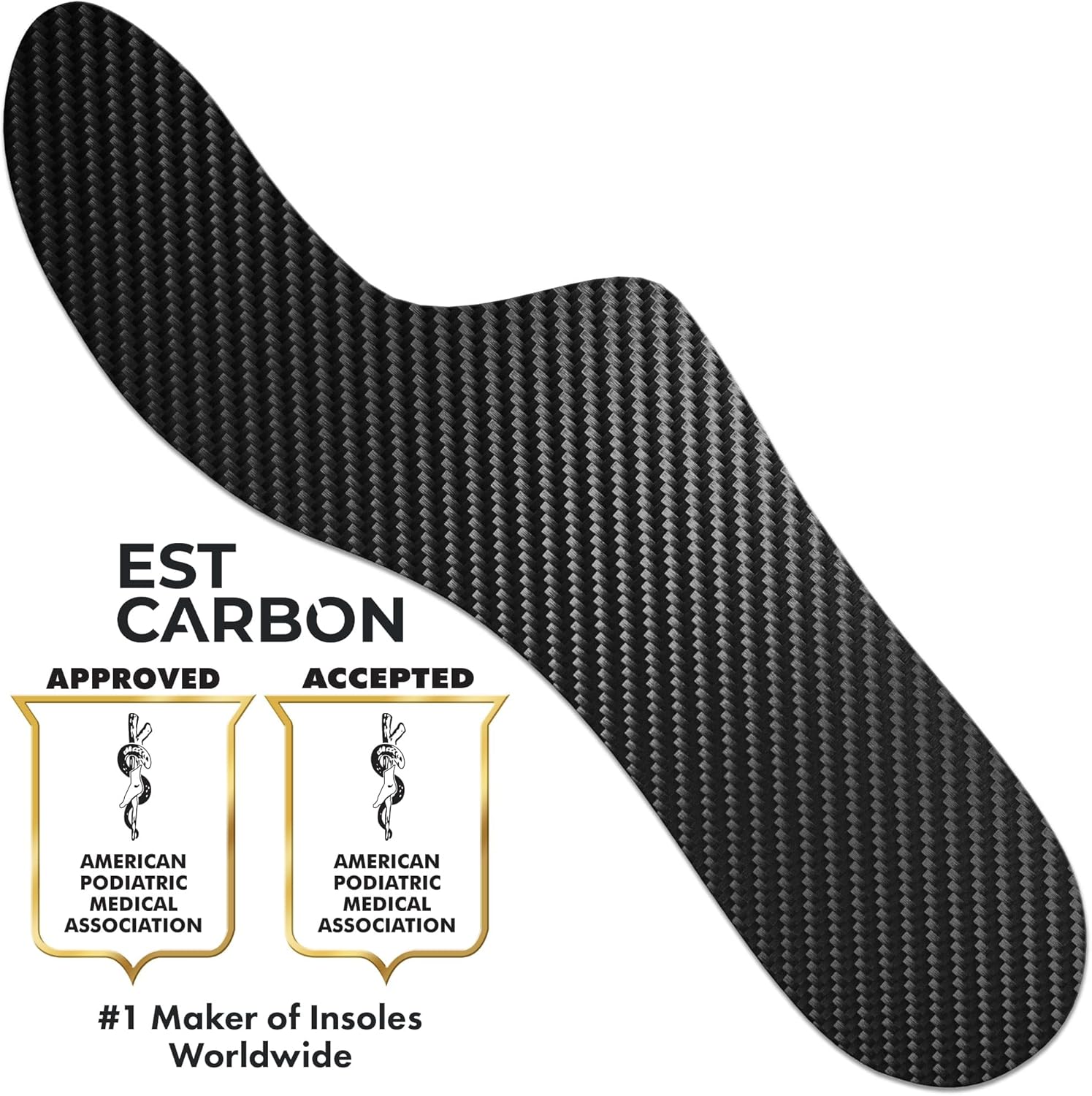 EstCarbon - Carbon Fiber Insole - 1 pc, Men 6.5-7, Women 7.5-8 - Mortons Extension - Orthotic Insole - Rigid Shoe Insert - Foot Arch Support - Turf Toe Stiff Plate - Thin Sport Sole - Image 2