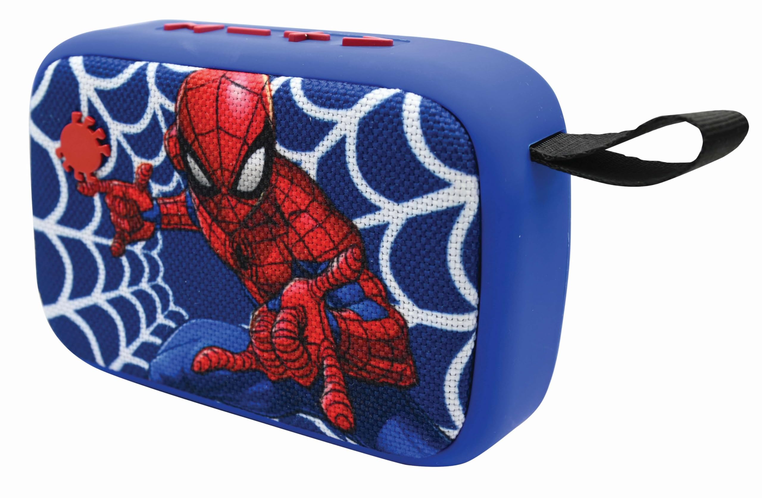 LEXIBOOK Marvel Spider-Man - Portable Bluetooth Speaker, Wireless, USB, SD card, Rechargeable battery, Blue/Red, BT018SPLXB