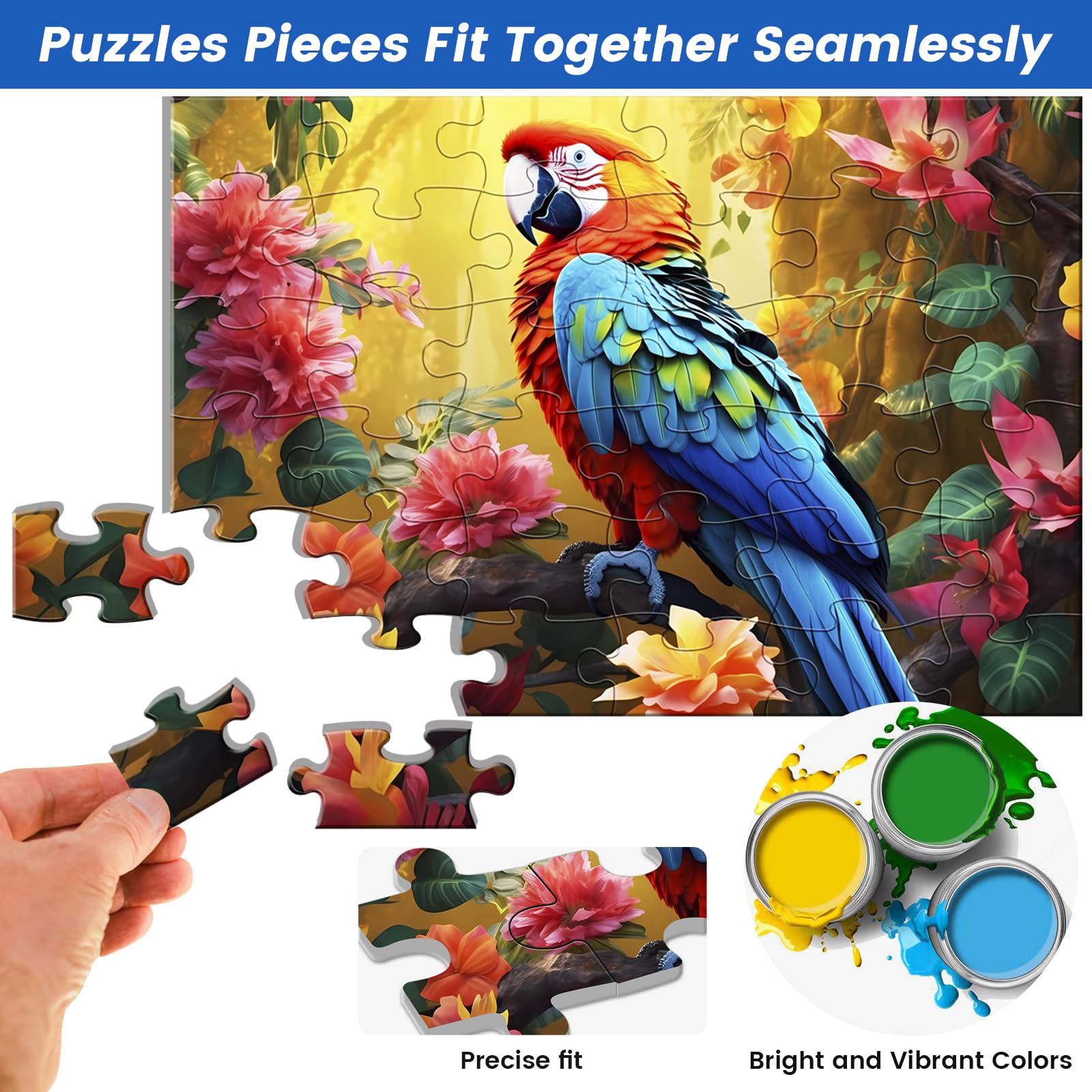 4-Pack 36-Piece Large Piece Jigsaw Puzzles For Seniors - Dementia & Alzheimer's Activity - View #8