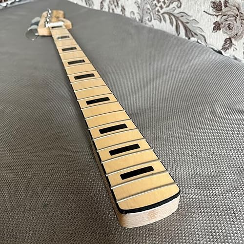 Miniatura 5 de Juego de 4 cuerdas para guitarra de bajo eléctrico con afinadores de bloqueo, juego de 20 trastes, cuello de arce, diapasón de unión negra, repuesto