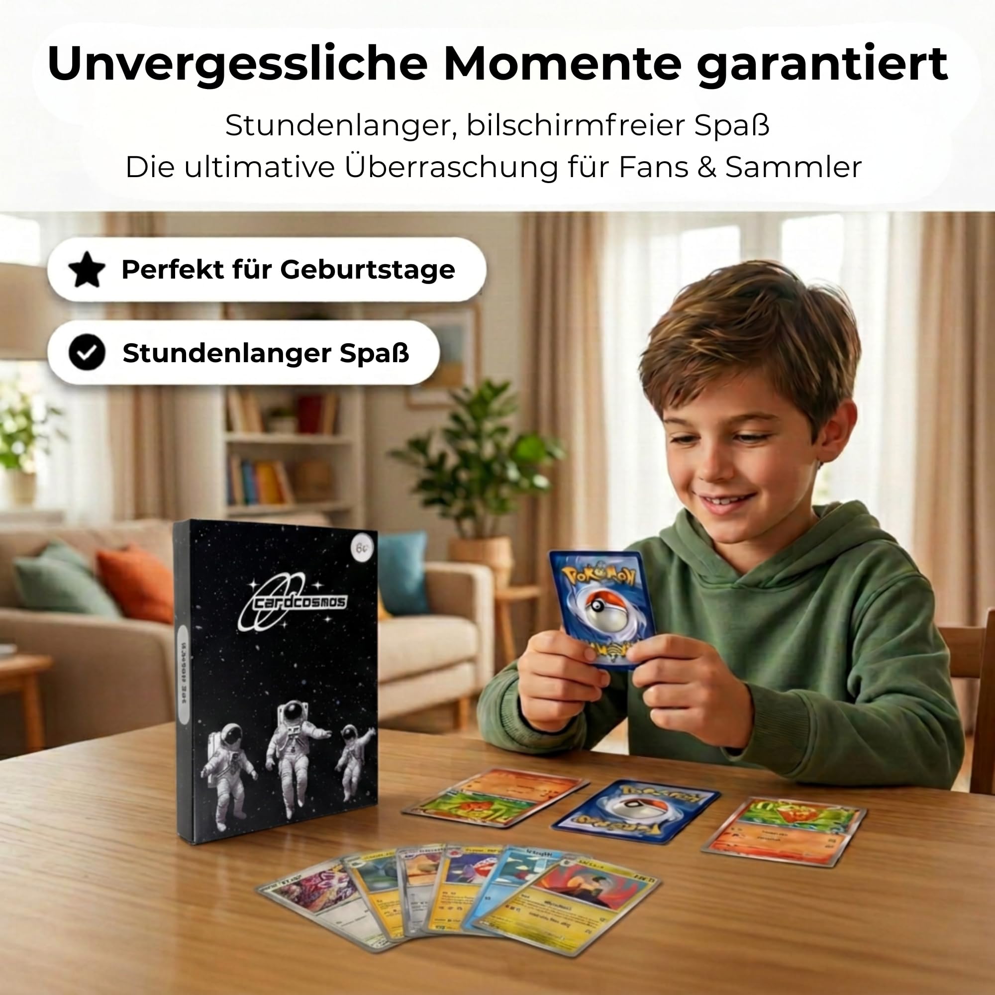 200 Karten Set - Pokemon Karten Deutsch – Originale Pokemon Sammelkarten inkl. 25 Holo/Reverse Holo + 100 Kartenhüllen – TCG Bundle – Sammelkarten Geschenkbox – Geschenk für Kinder & Sammler