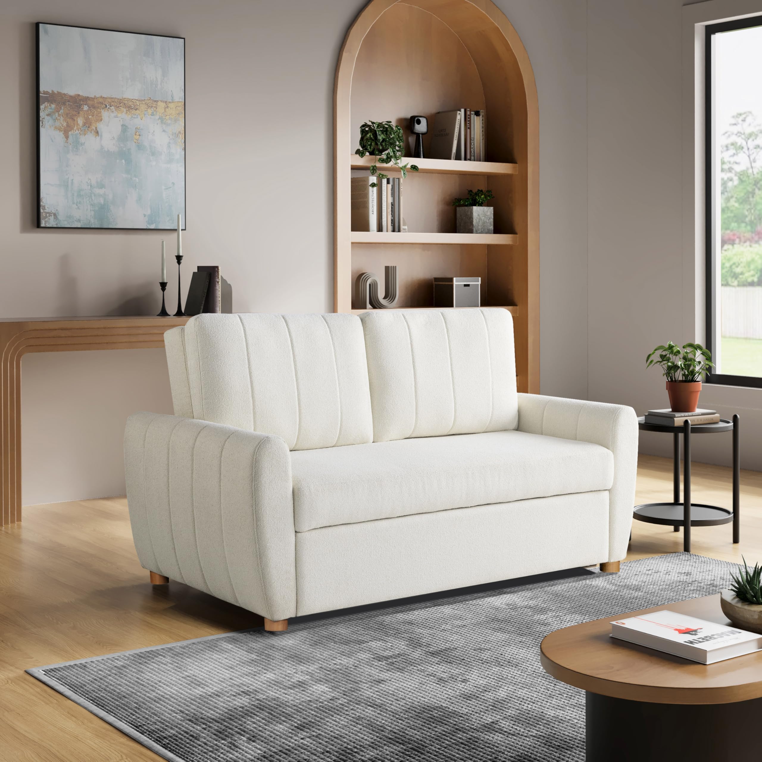 Serta Galway 66.5 Convertible Sleeper Loveseat