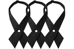 SATINIOR Solid Color Uniform Bow Ties 3 Pack