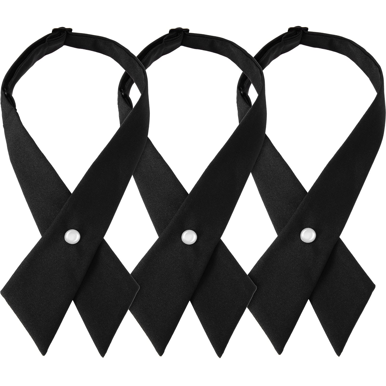 SATINIOR 3 Pcs Girl Uniform Tie Adjustable Criss Cross Neck Tie