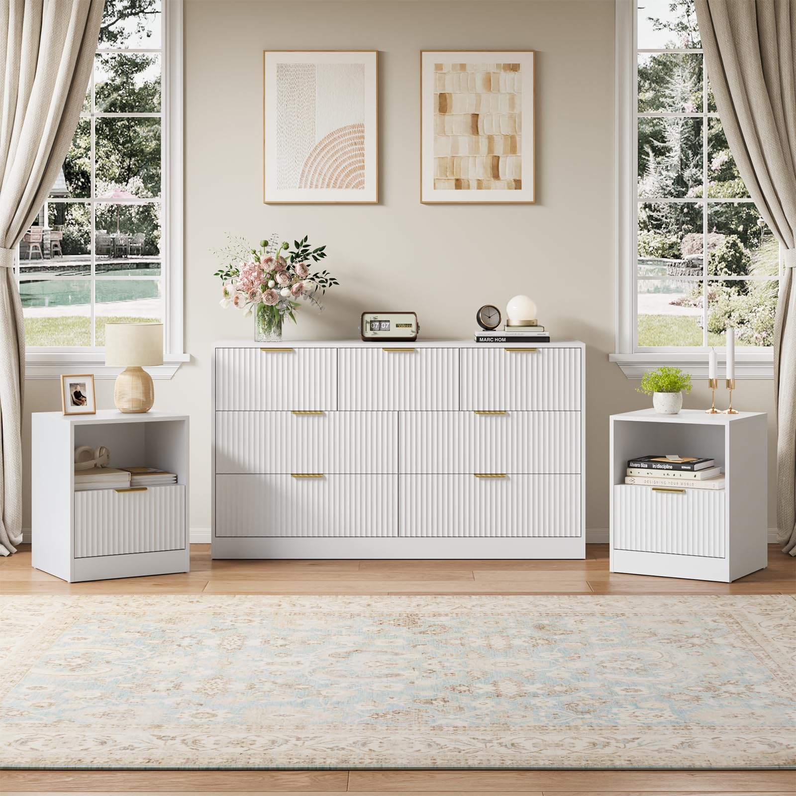 アメリカ産 白ワイン White Knight ホワイト・ナイト 3本セット Amazon.com: NOVAMAISON White Dresser & Nightstand Set 3-Piece