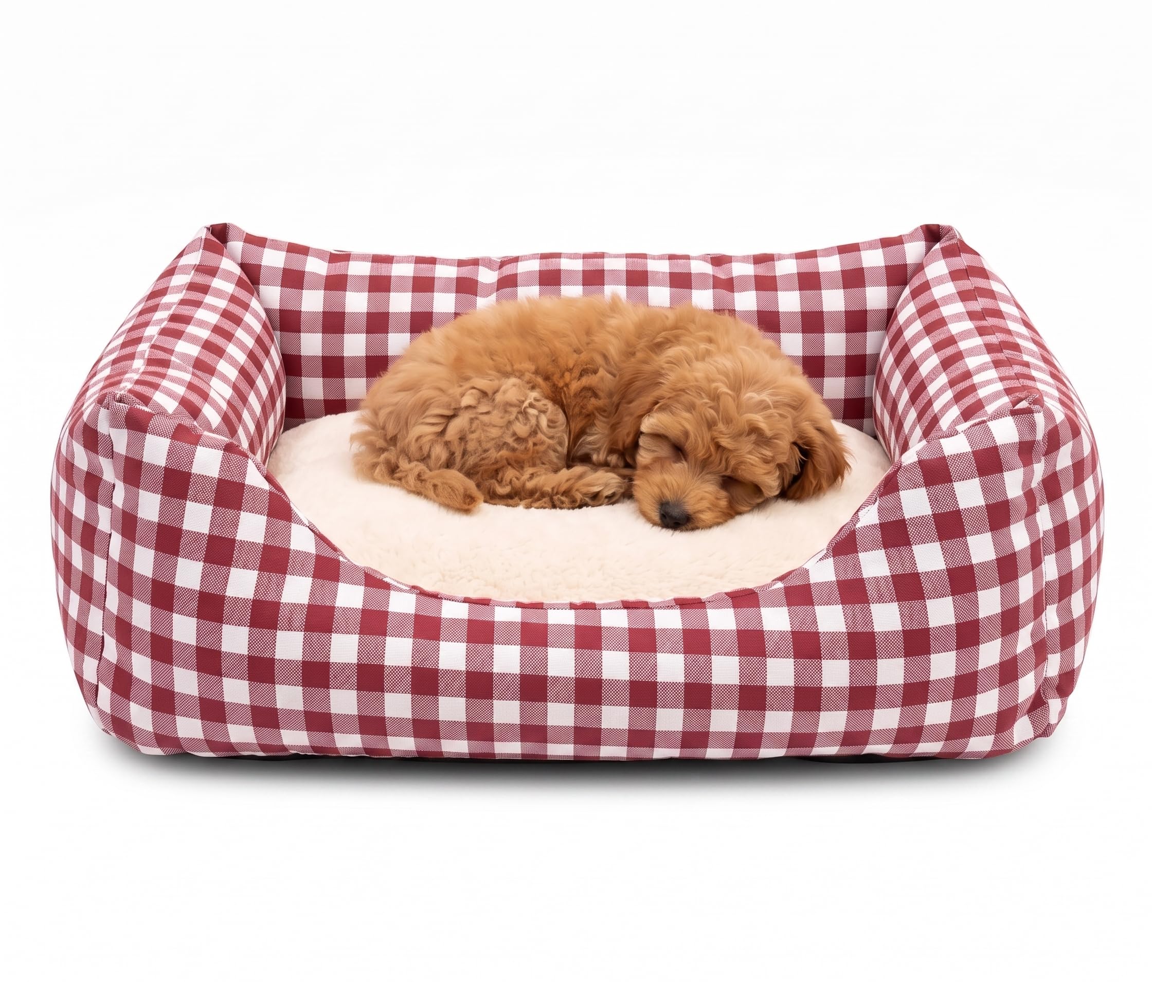 Cama para Perros Pequeños Gatos (56x45 cm). Cojín Coralina Viscoelástico