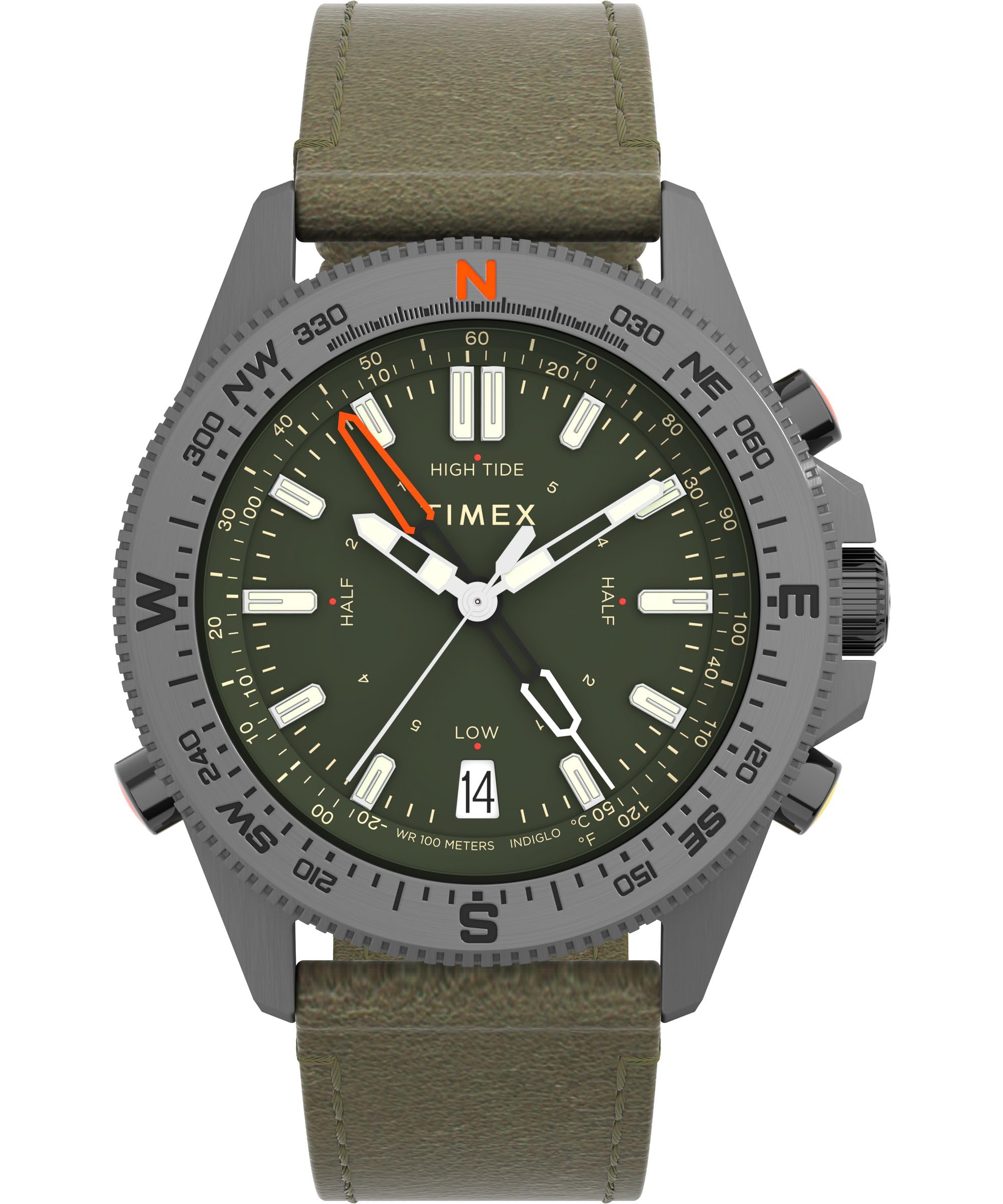 Timex Expedition North 45mm Men's Watch - Black Two Piece Silicone Strap with Quick Release Green Dial, Stainless Steel Case TW2W24200 Timex Expedition North 45mm Men's Watch - Black Two Piece Silicone Strap with Quick Release Green Dial, Stainless Steel Case TW2W24200
