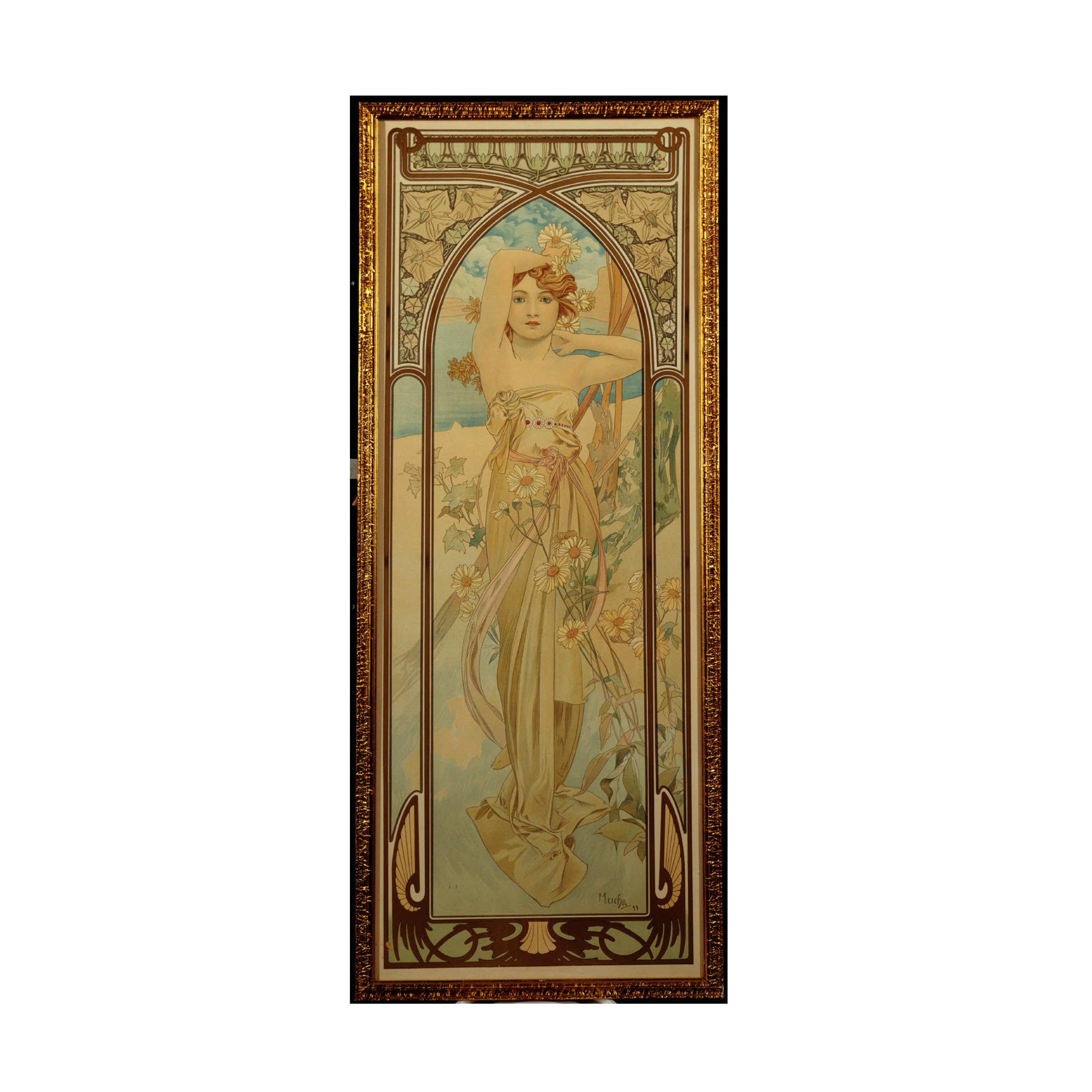 Canvas Wall Art - Alphonse Marie Mucha The Times of the Day Daytime Dash Wall Art for Living