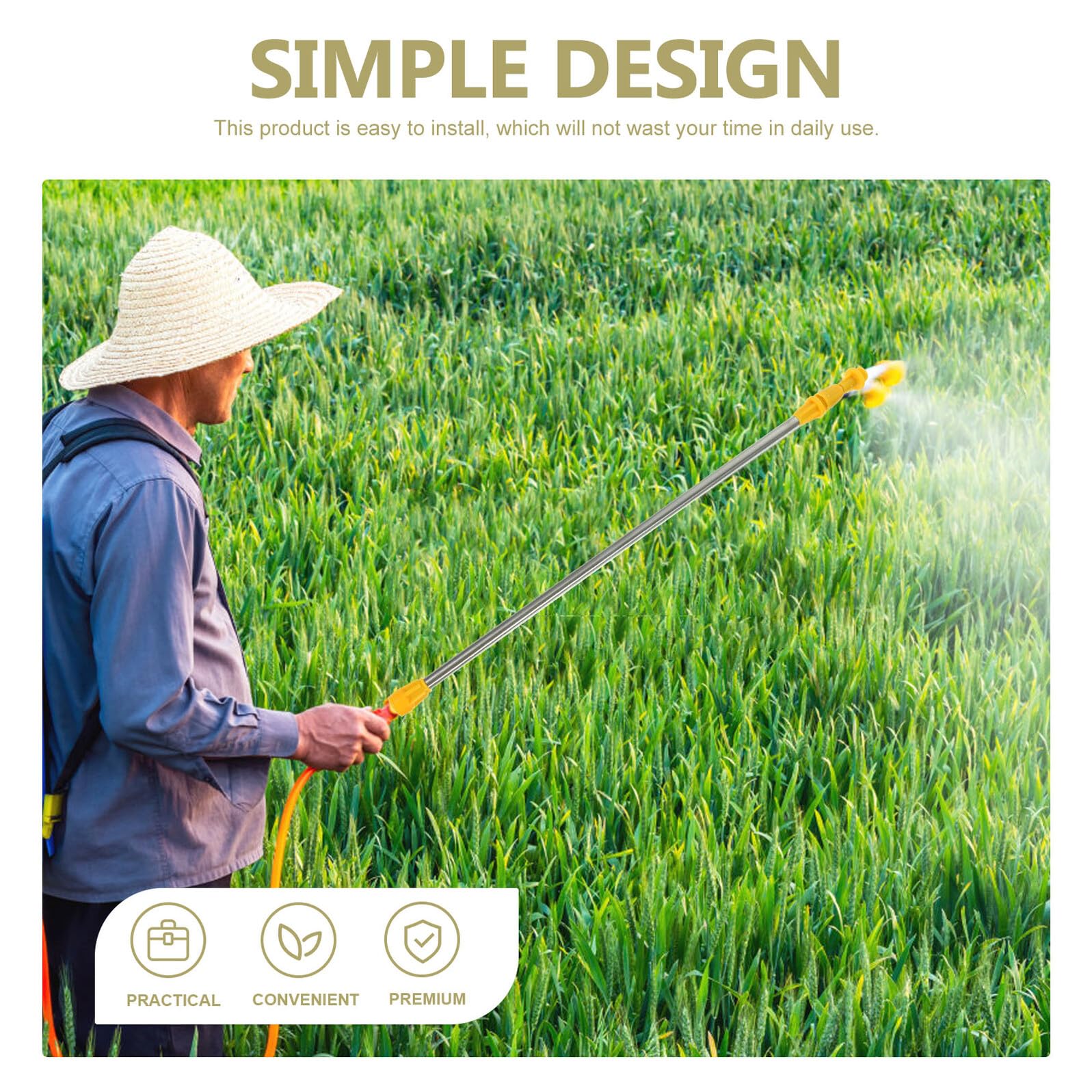 6 piezas Varillas de Pulverización de Acero Inoxidable Ajustables Repuesto Lanza Extensible para Pulverizador Agrícola Accesorios para Jardín y Riego Varitas Largas Telescópicas