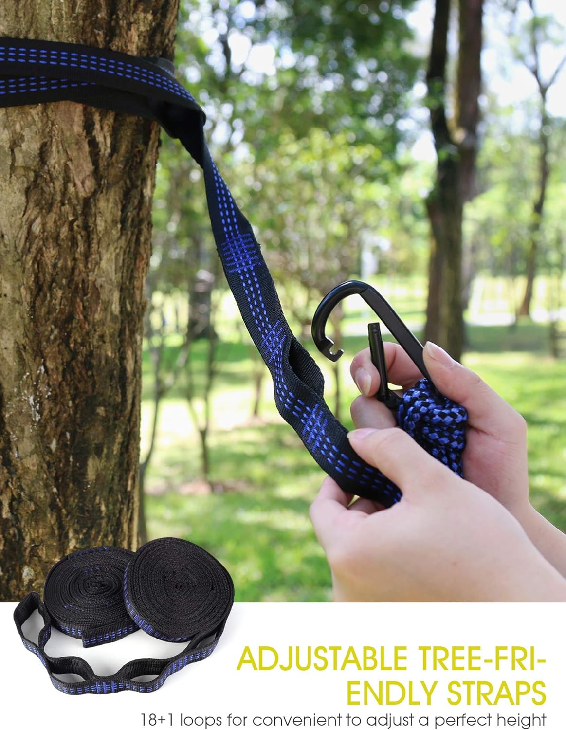 Kootek Camping Hammock Double & Single Portable Hammocks with 2 Tree Straps, Lightweight Nylon Parachute Hammocks for Backpacking, Travel, Beach, Backyard, Patio, Hiking : Sports & Outdoors