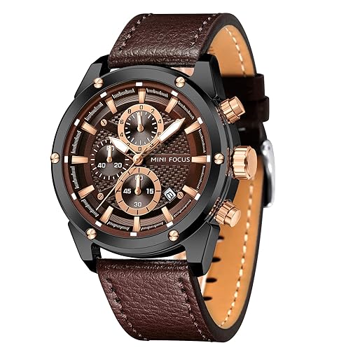Men Watches Business Casual Wrist Watches (Multifunction/Waterproof/Luminous/Calendar) Genuine Leather Band